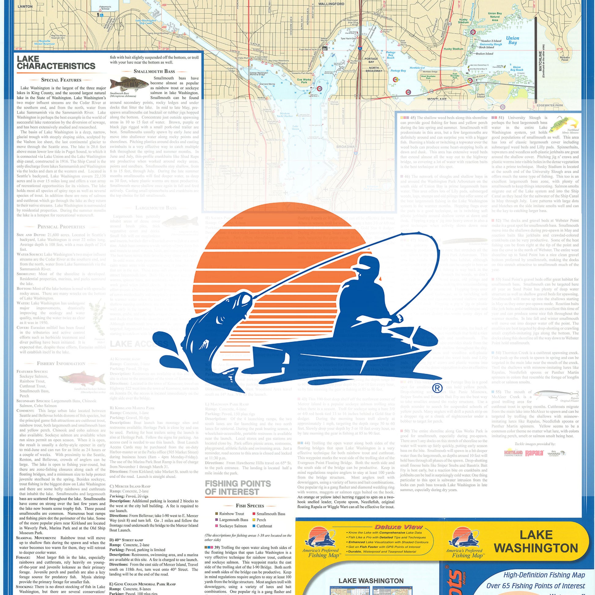 Lake Washington Fishing Map