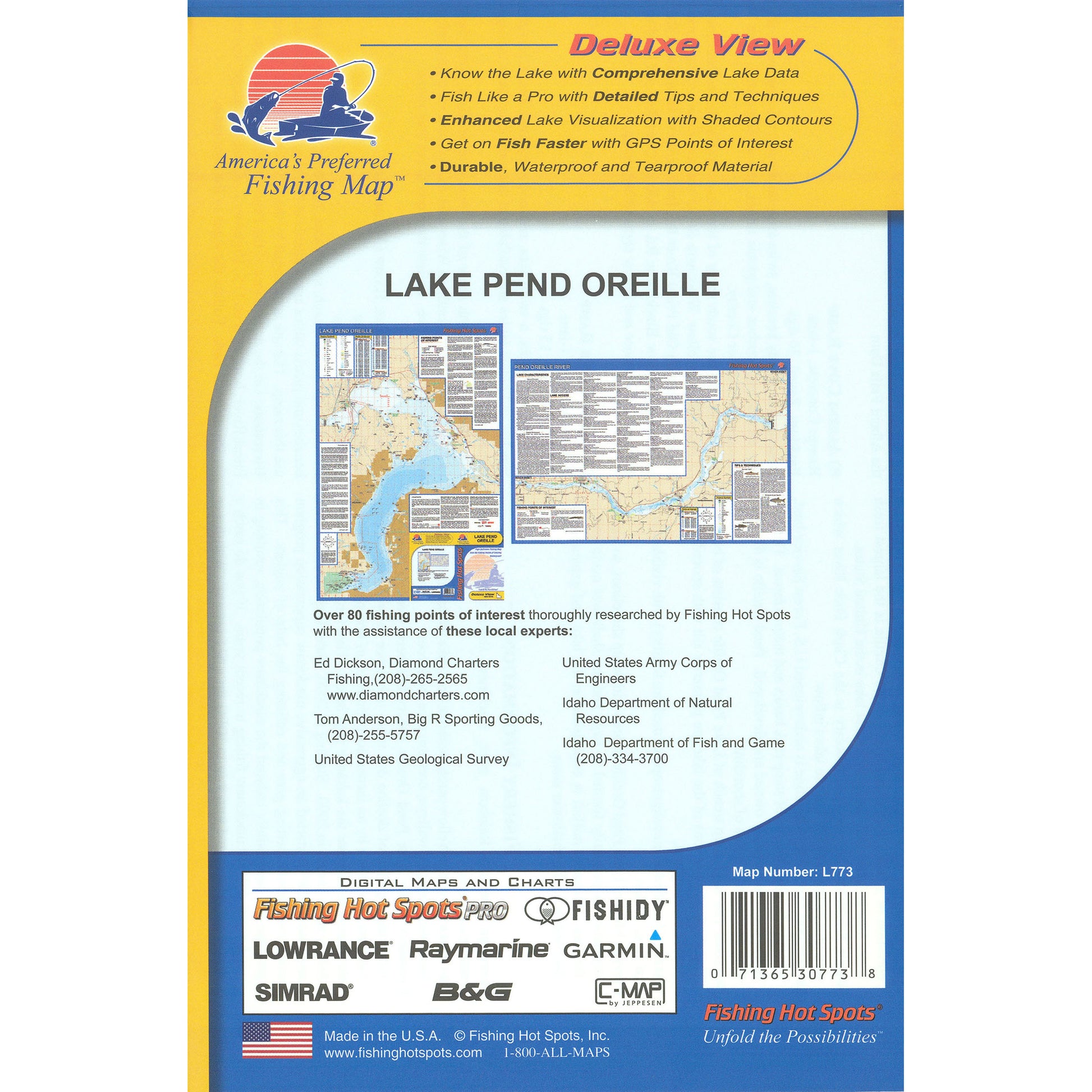 Lake Pend O'Reille Fishing Map
