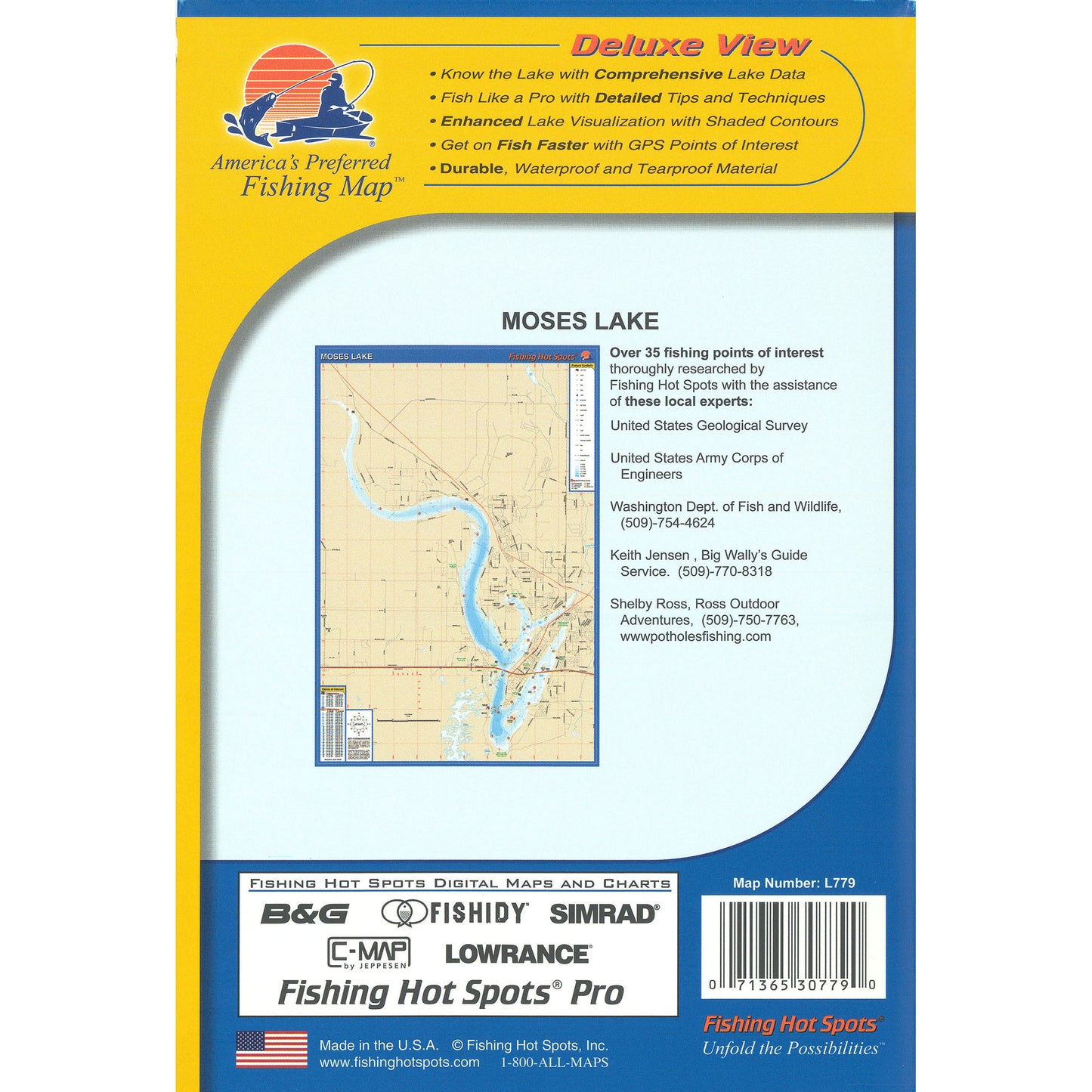 Moses Lake Fishing Map
