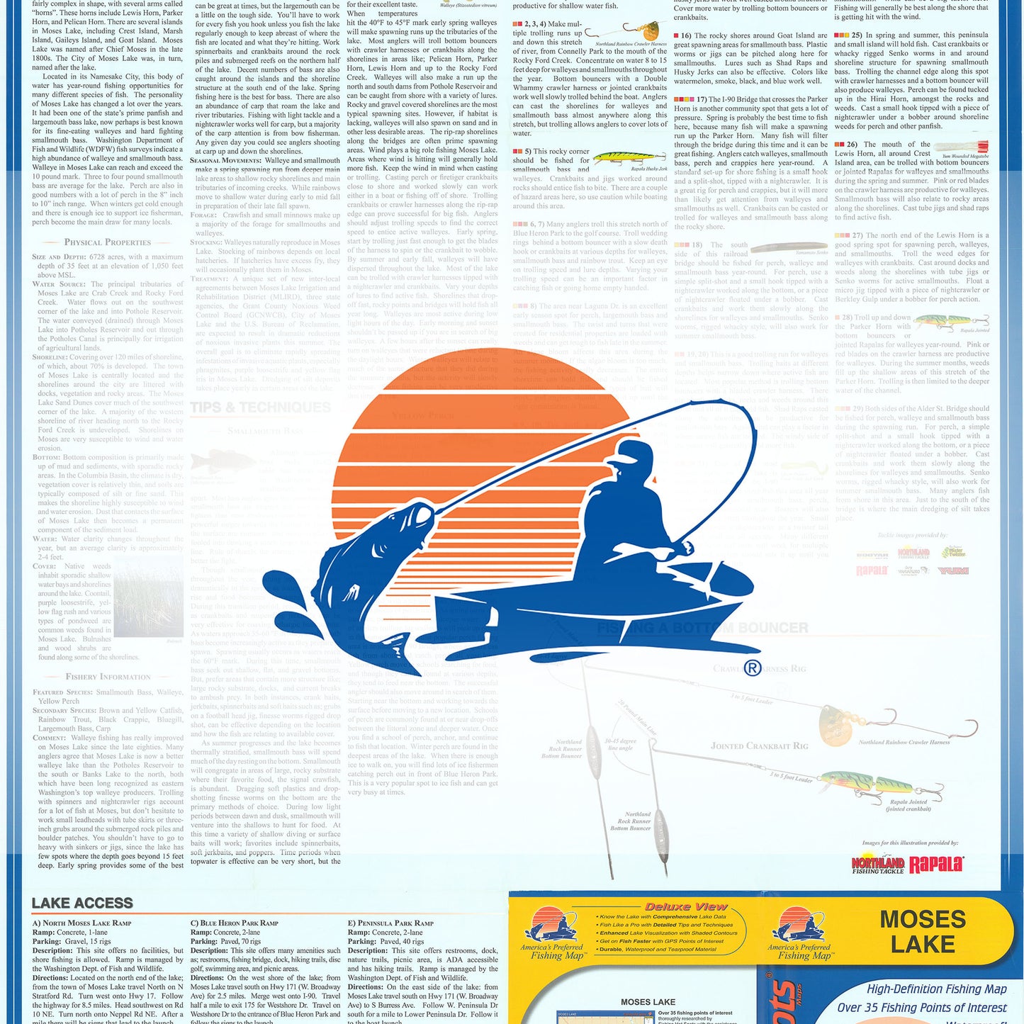 Moses Lake Fishing Map
