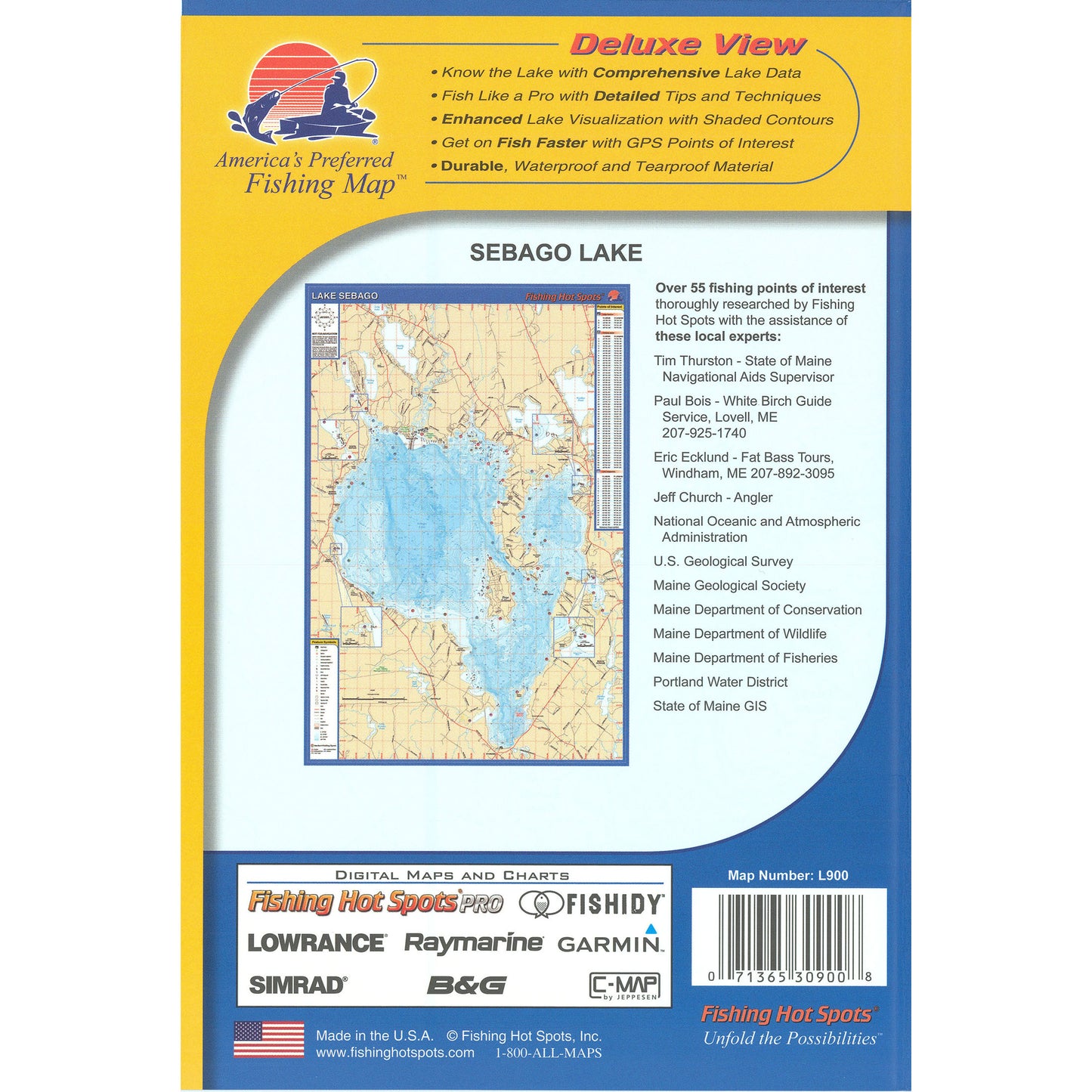 Sebago Lake Fishing Map