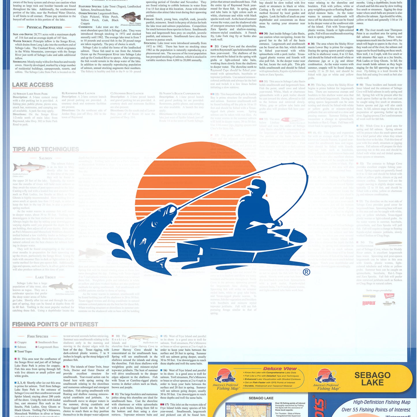 Sebago Lake Fishing Map