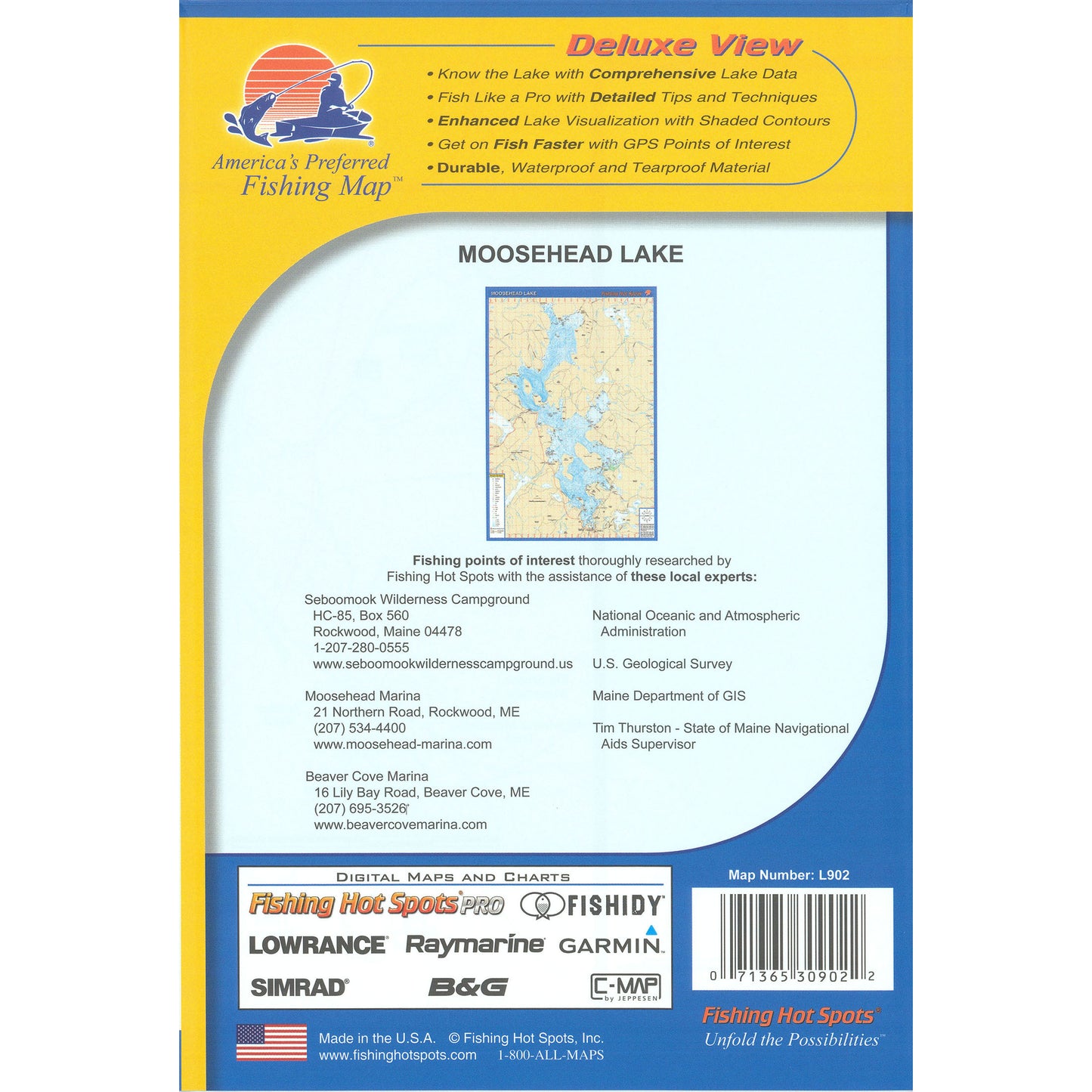 Moosehead Lake Fishing Map