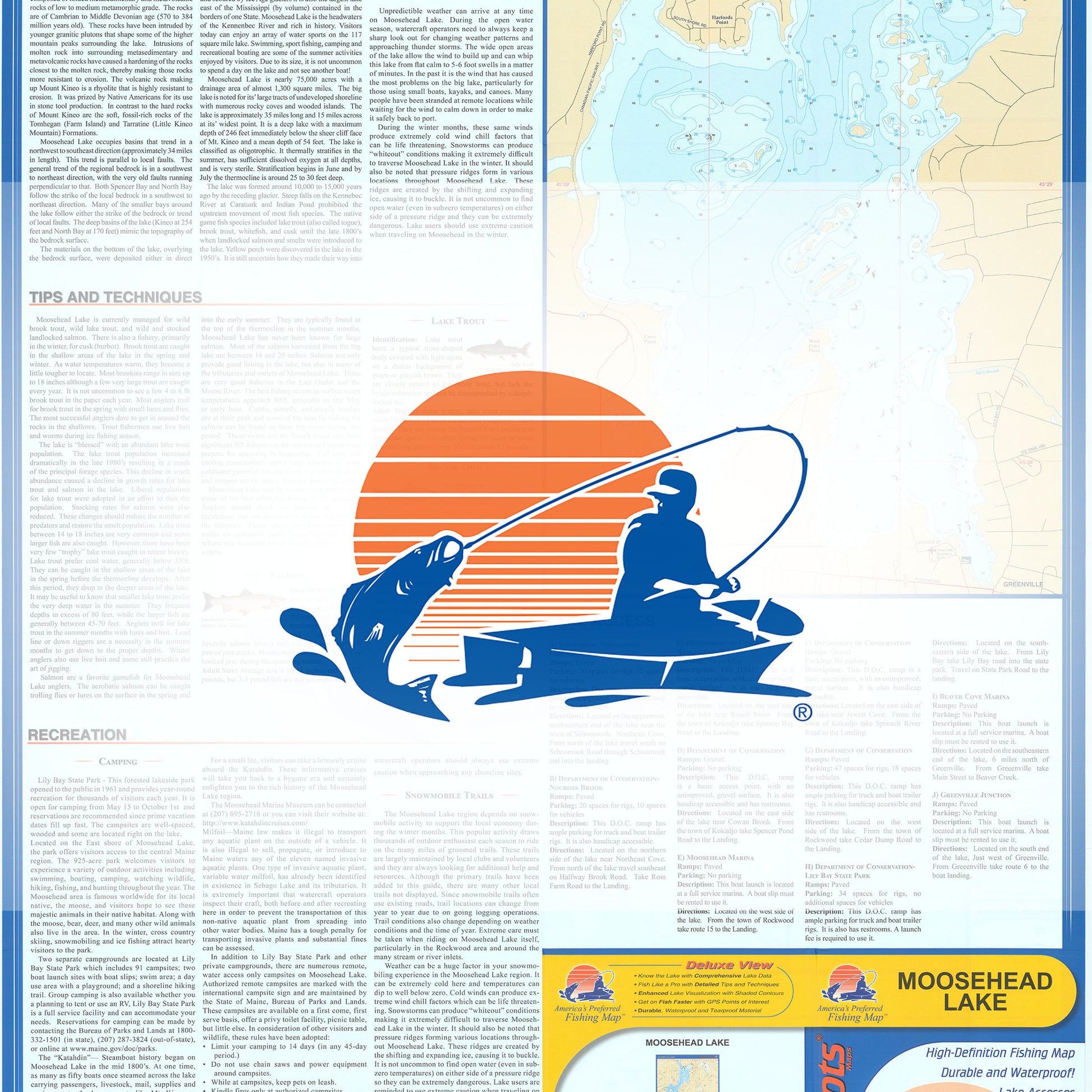 Moosehead Lake Fishing Map