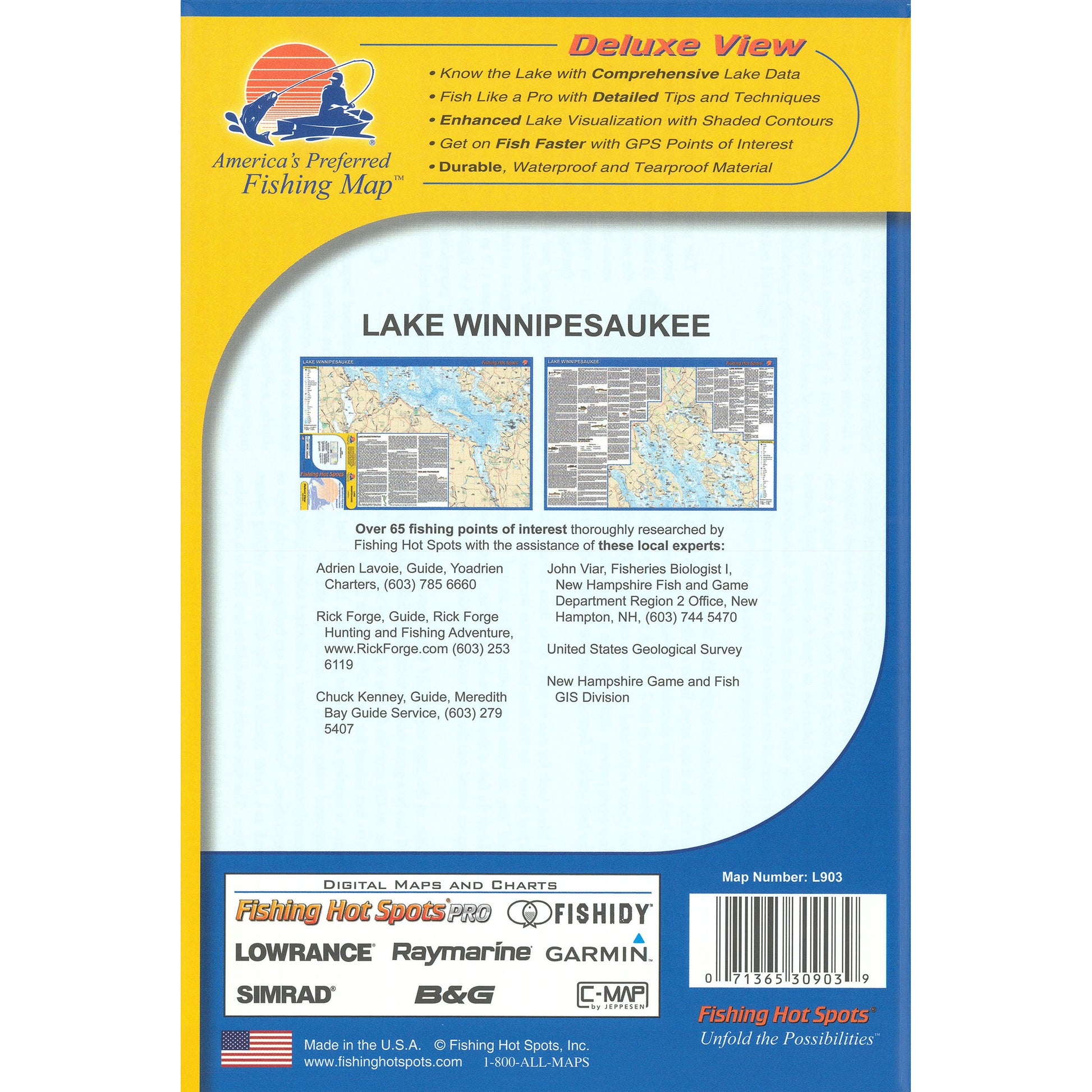 Lake Winnipesaukee Fishing Map