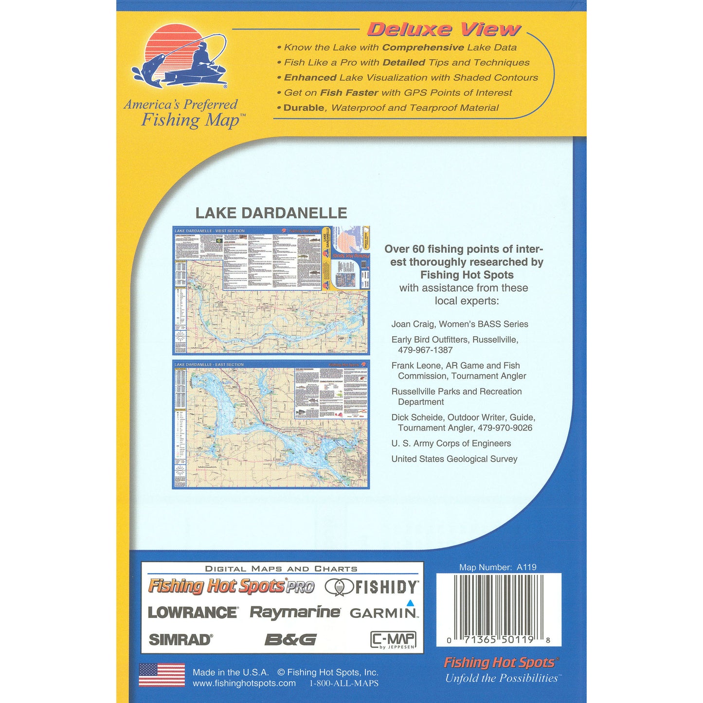 Lake Dardanelle Fishing Map