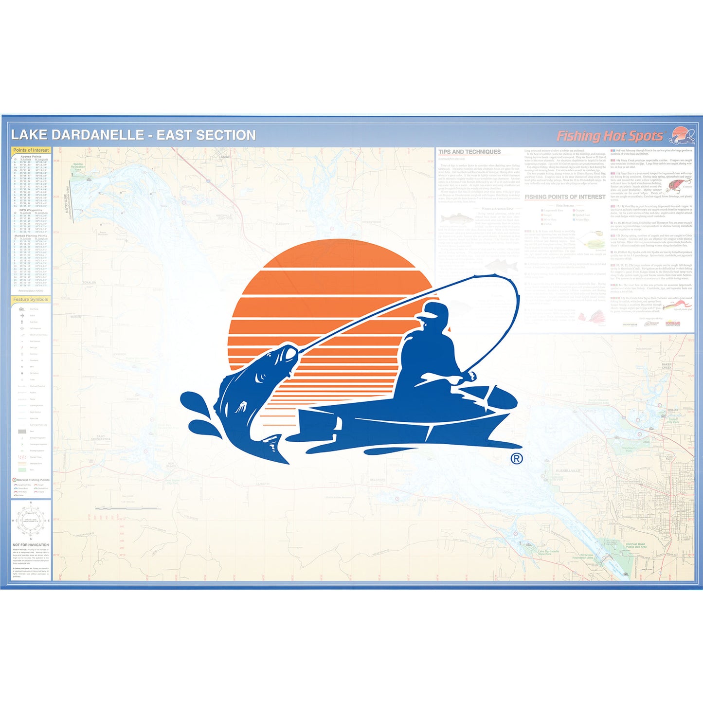 Lake Dardanelle Fishing Map