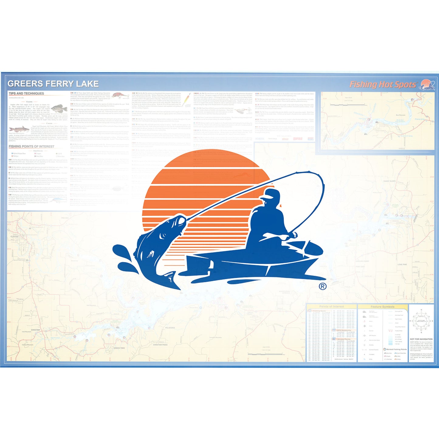 Greers Ferry Lake fishing map