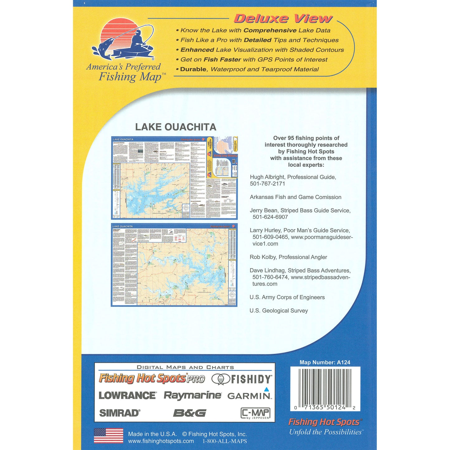 Lake Ouachita Fishing Map