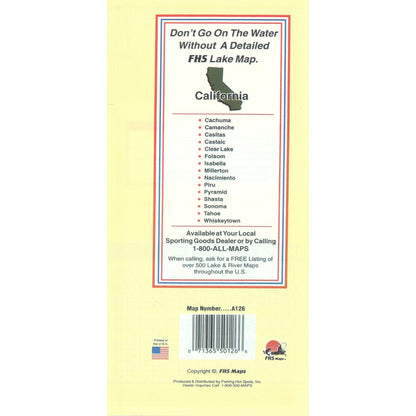 Lake Berryessa fishing map