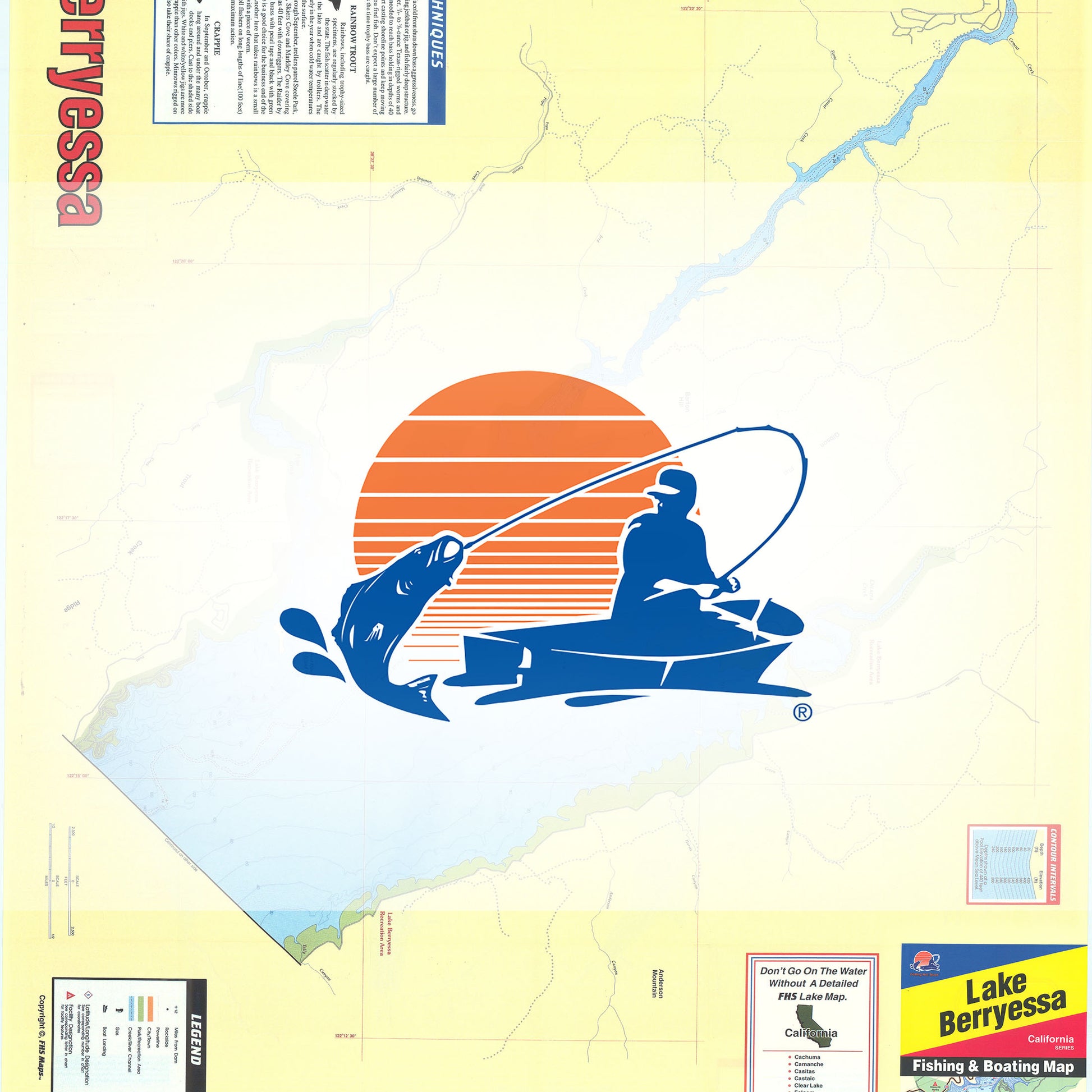 Lake Berryessa fishing map