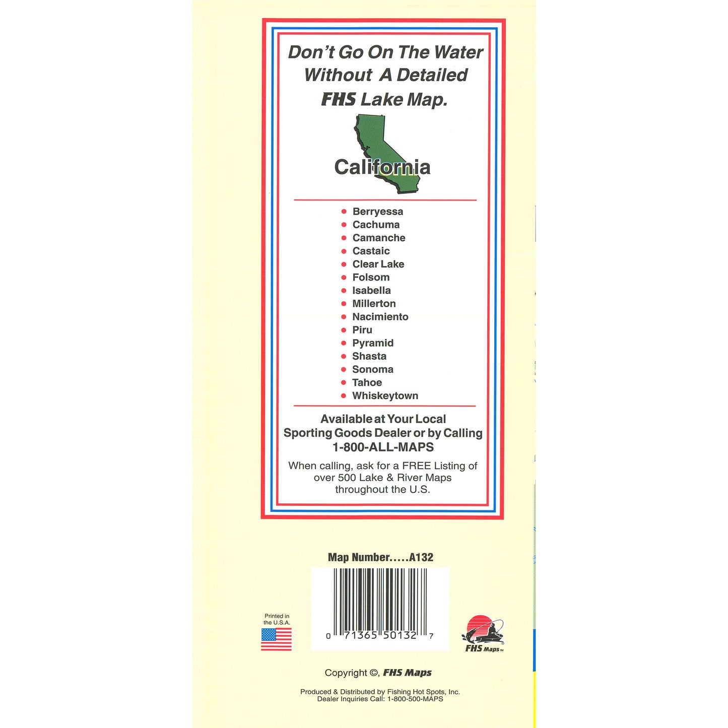 Casitas Lake Fishing Map