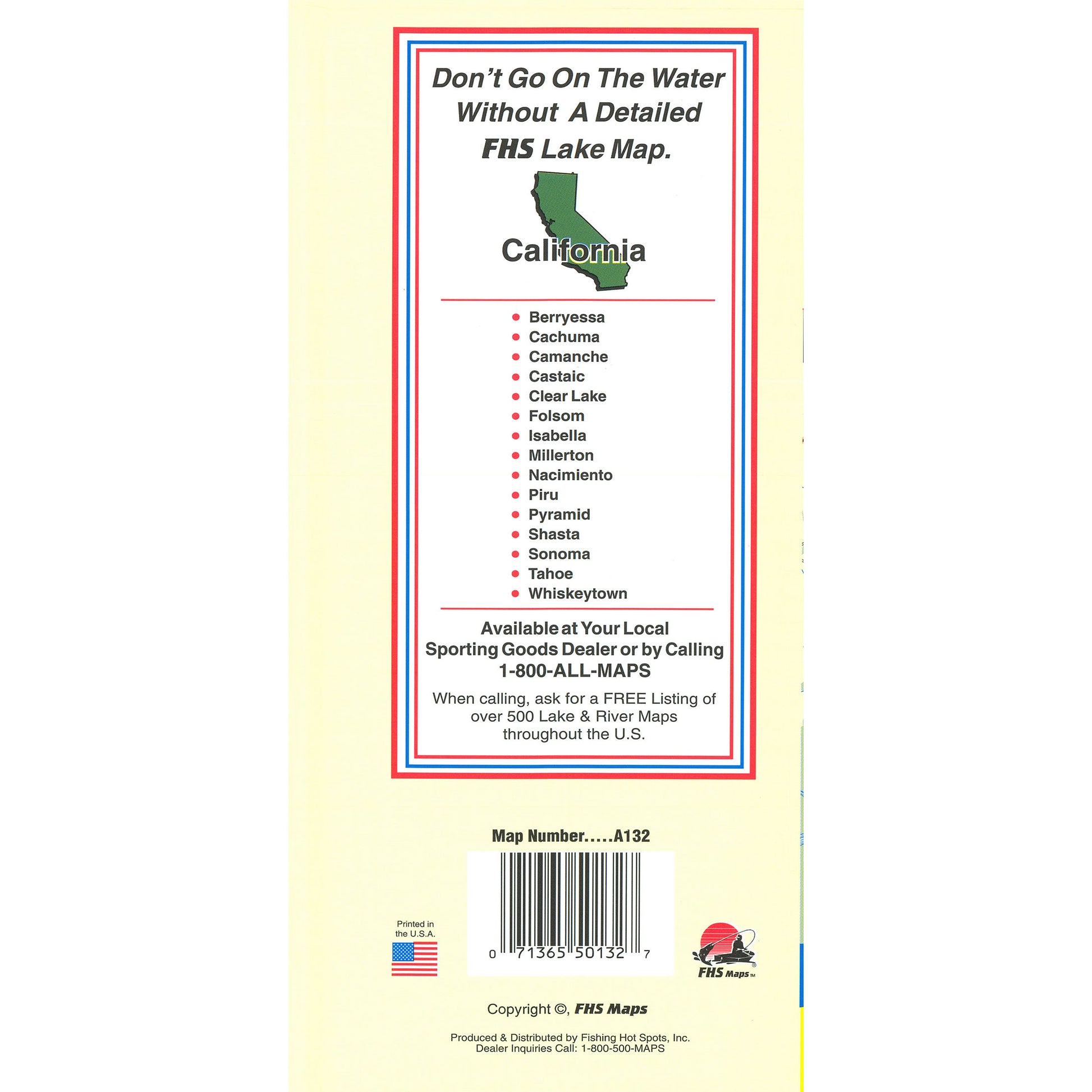 Casitas Lake Fishing Map