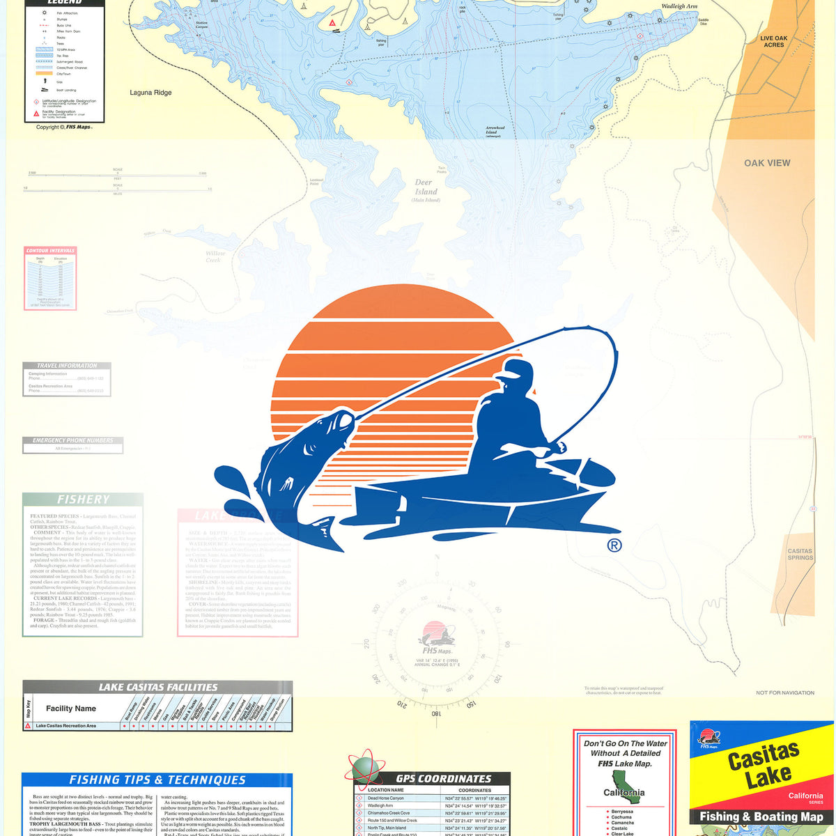 Casitas Lake Fishing Map