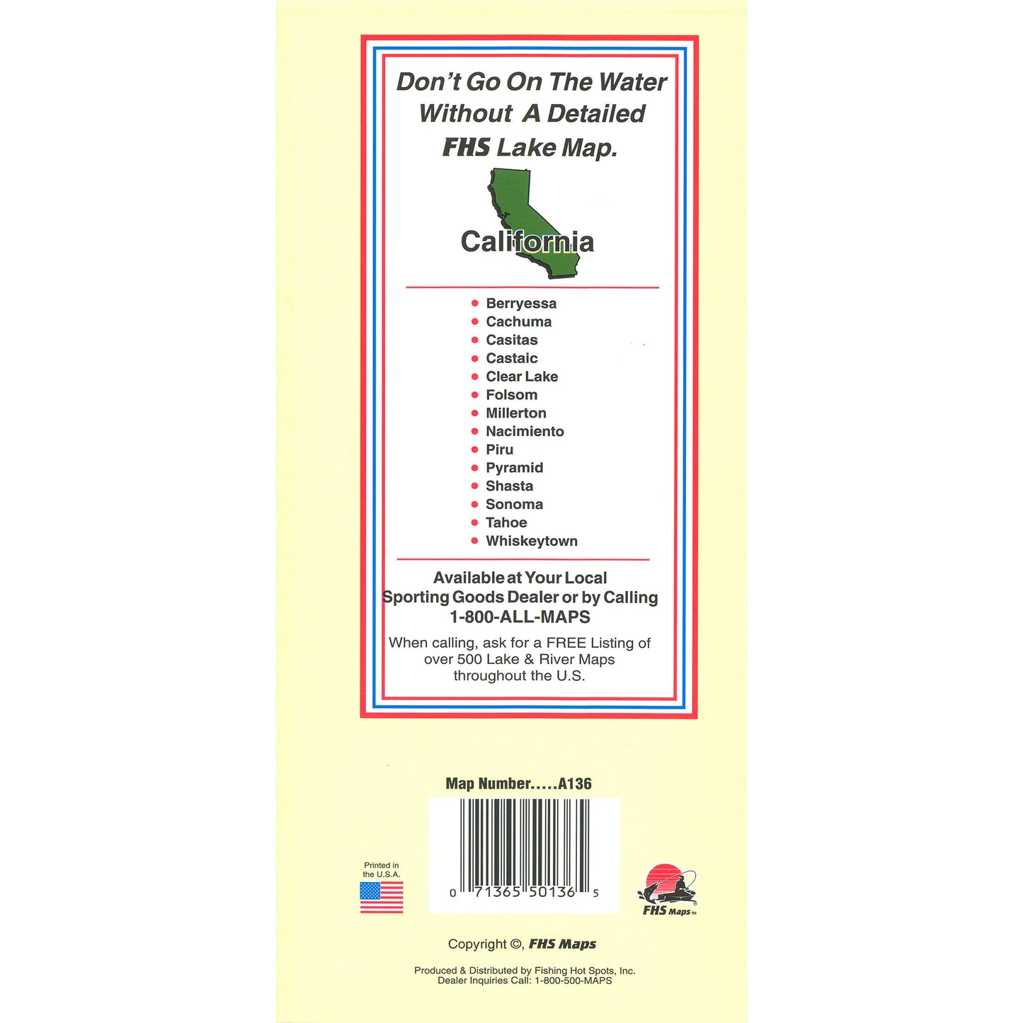 Lake Isabella Fishing Map