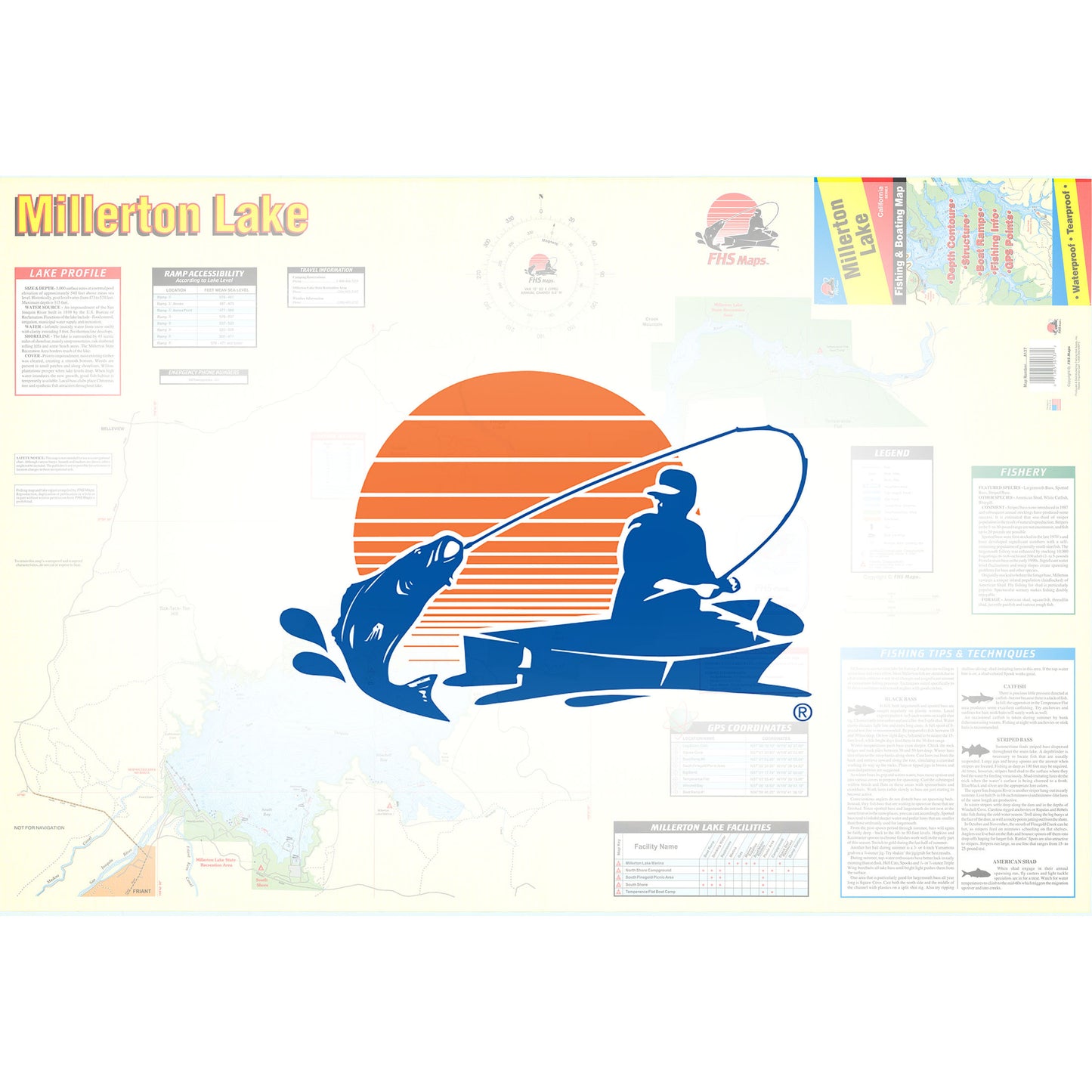 Millerton Lake Fishing Map