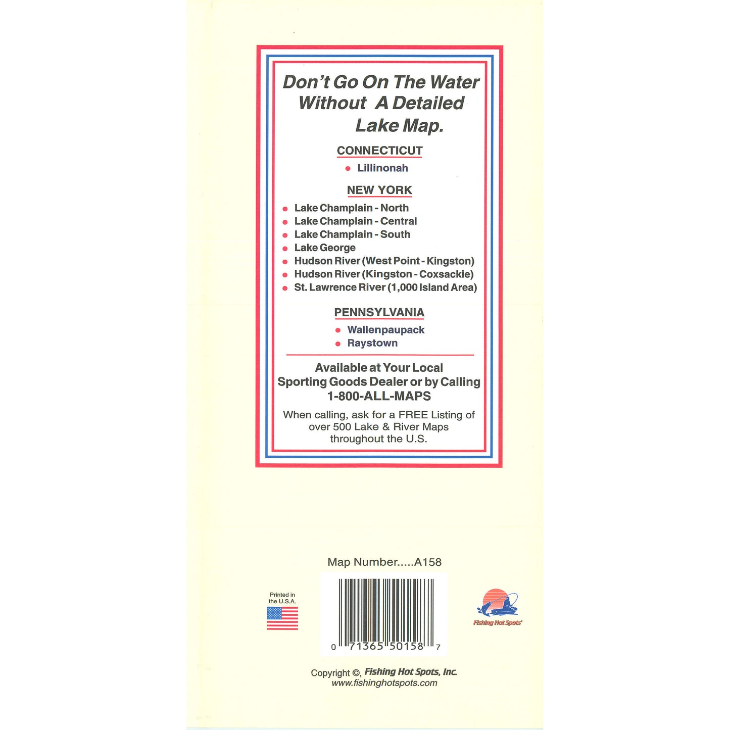 Candlewood Lake Fishing Map