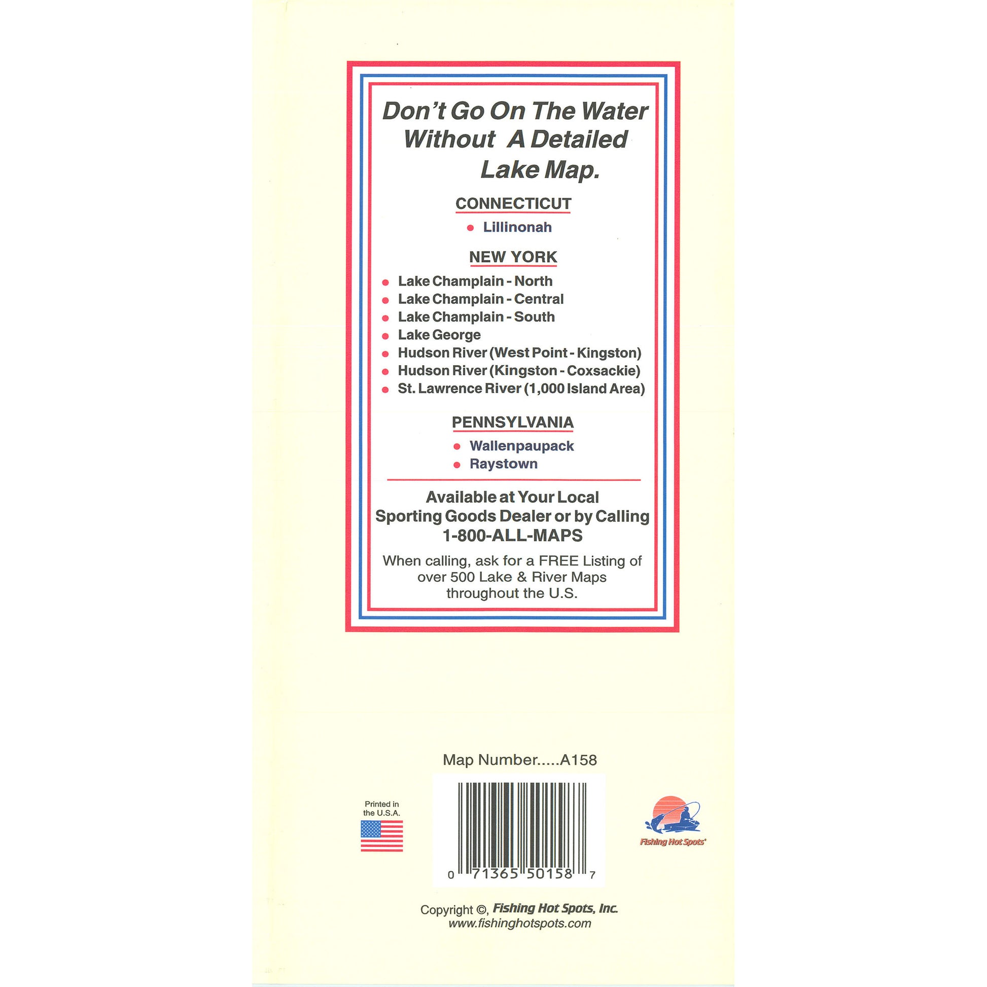 Candlewood Lake Fishing Map