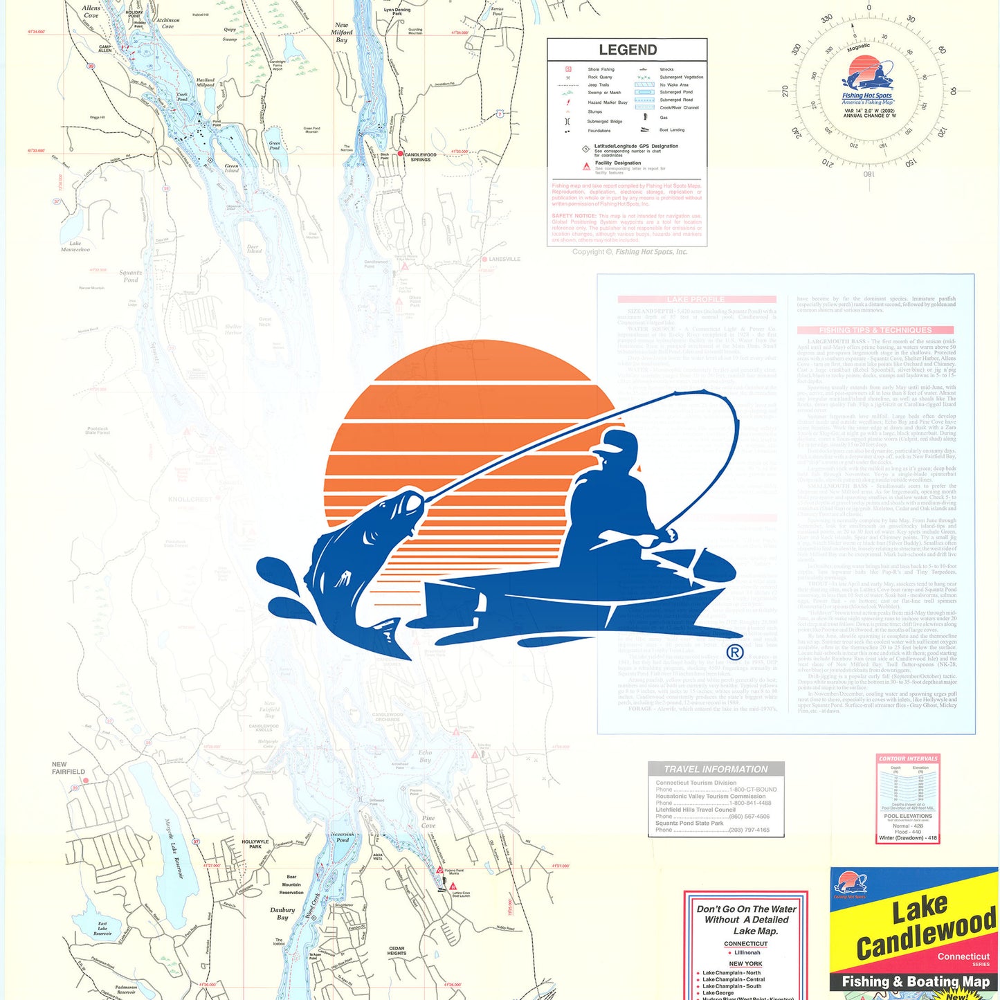 Candlewood Lake Fishing Map