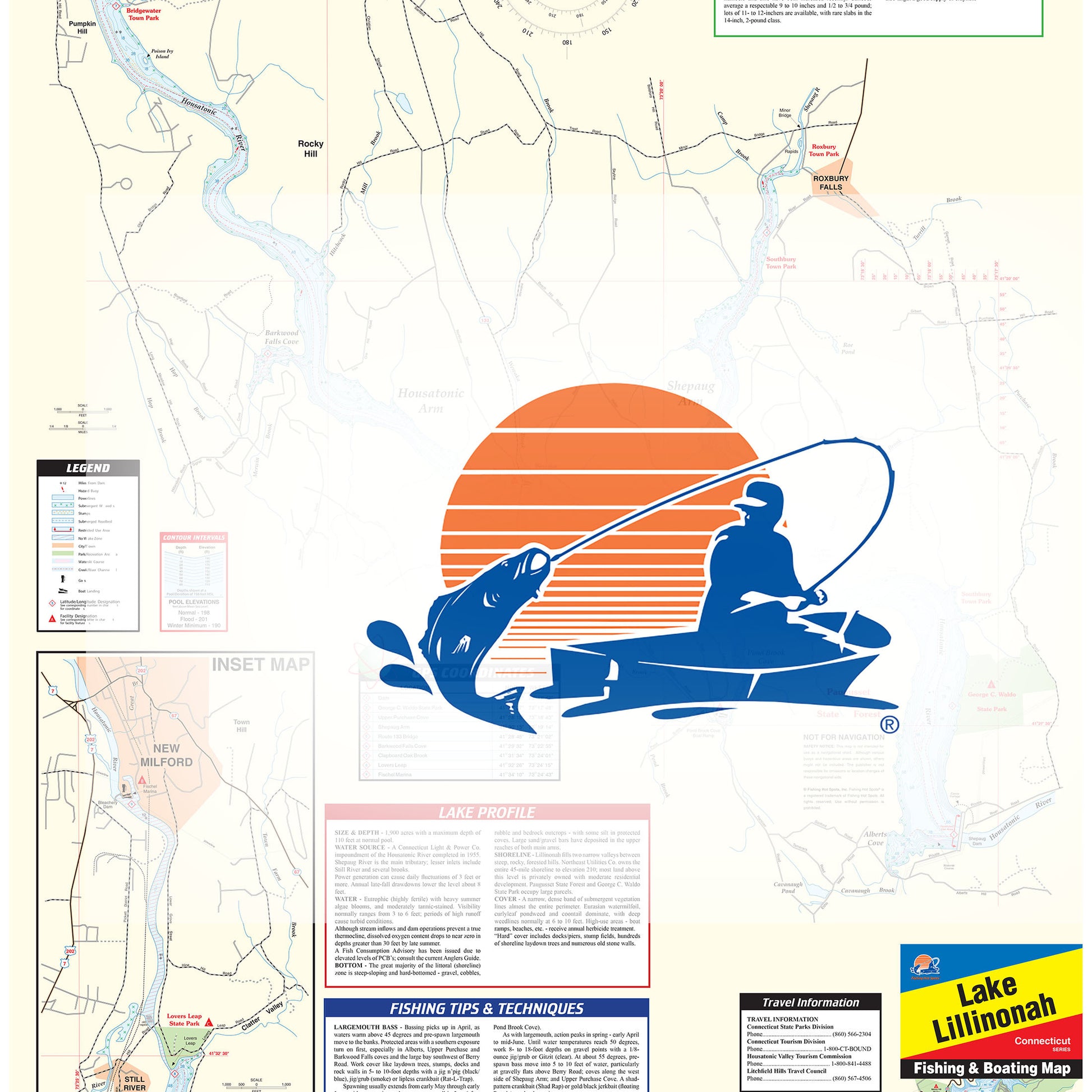 Lillinonah Lake Fishing Map