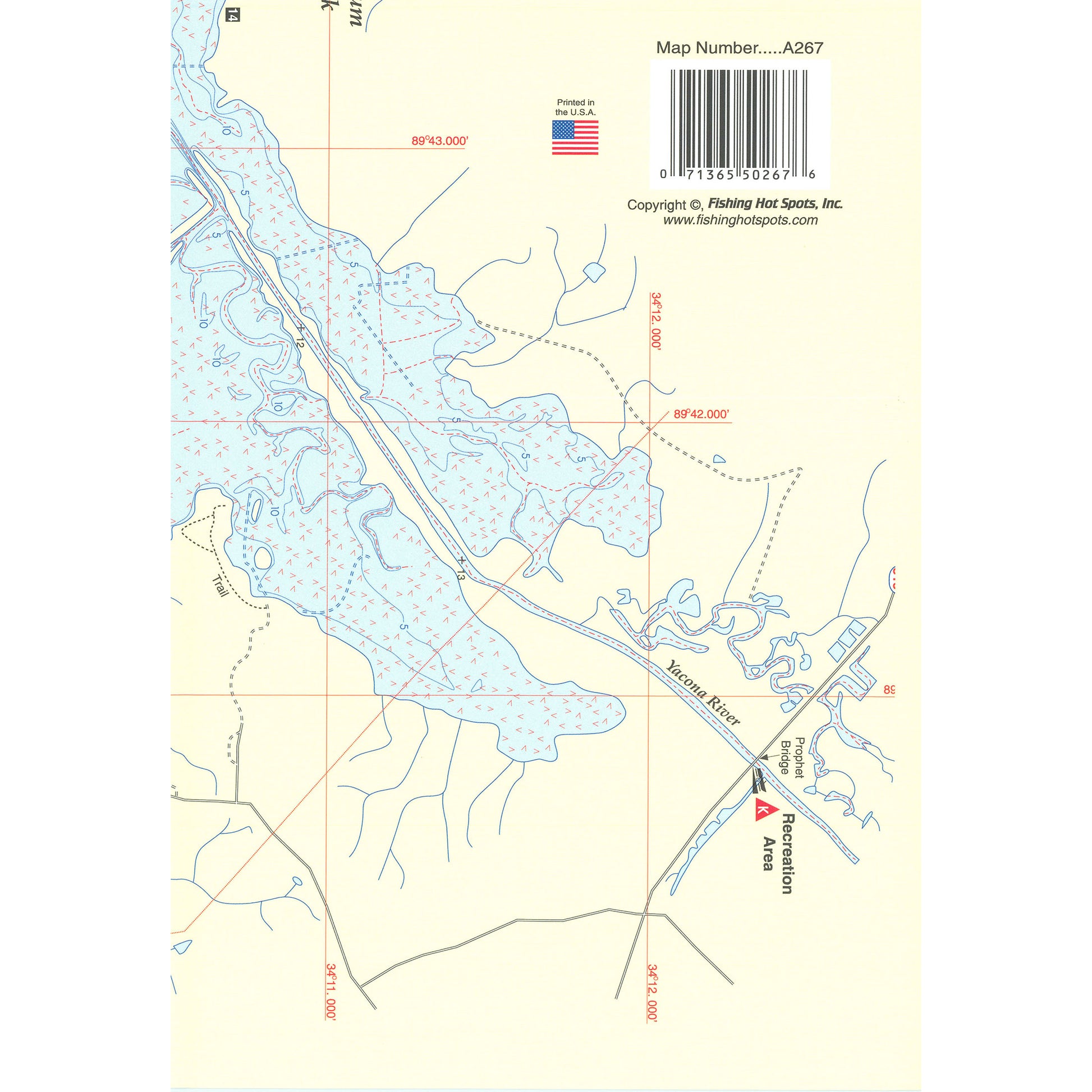 Enid Lake Fishing Map