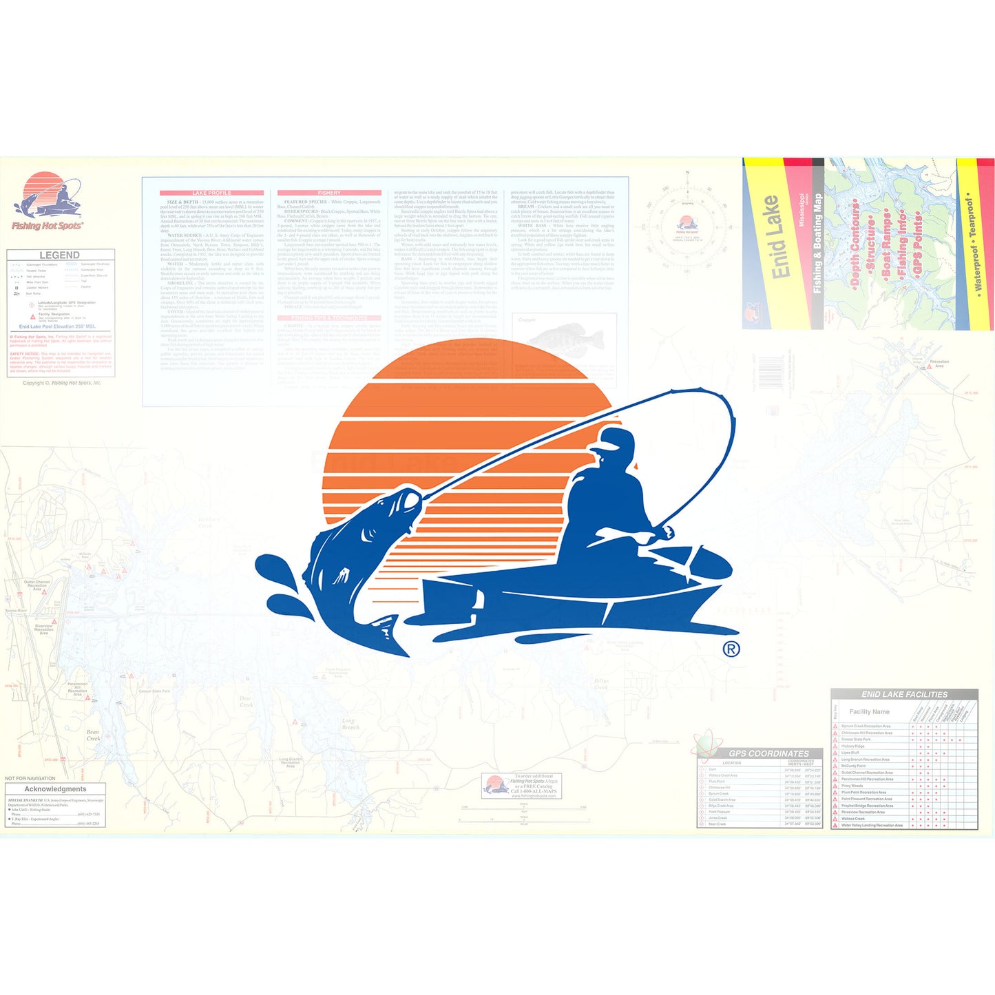Enid Lake Fishing Map