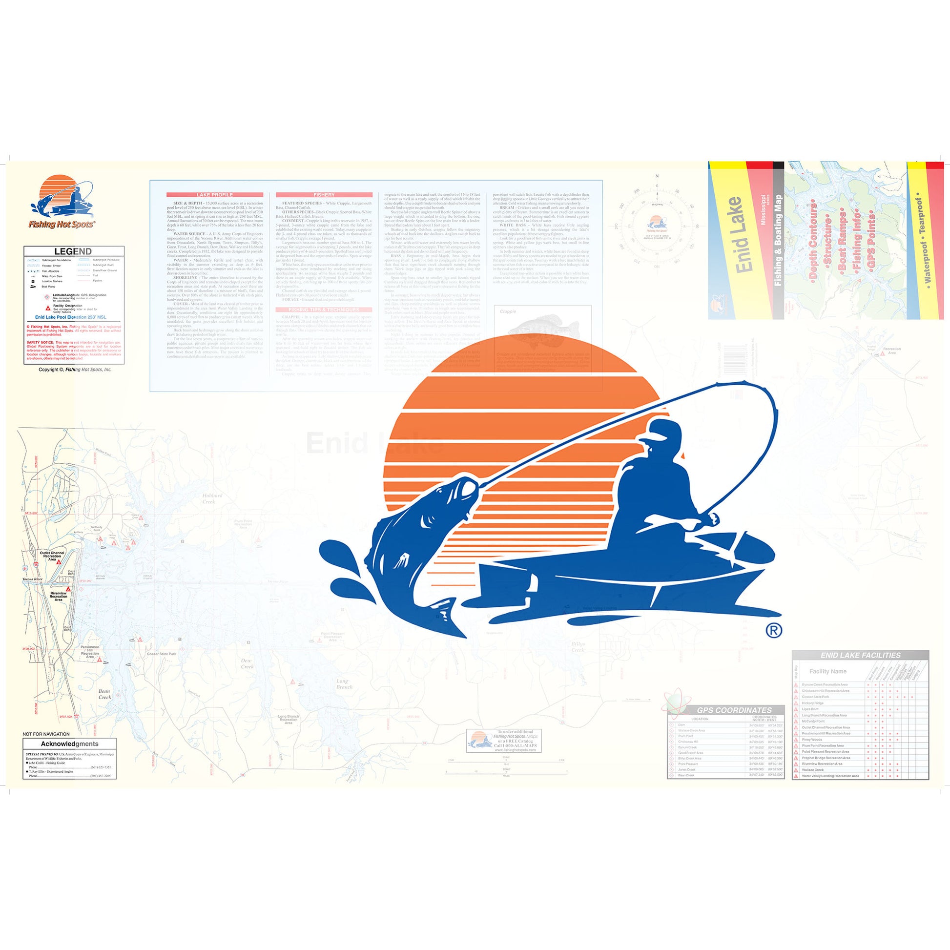 Enid Lake Fishing Map
