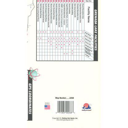 Grenada Lake Fishing Map