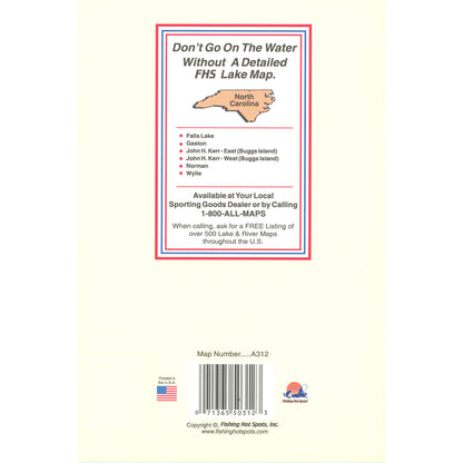 B. Everett Jordan Lake Fishing Map