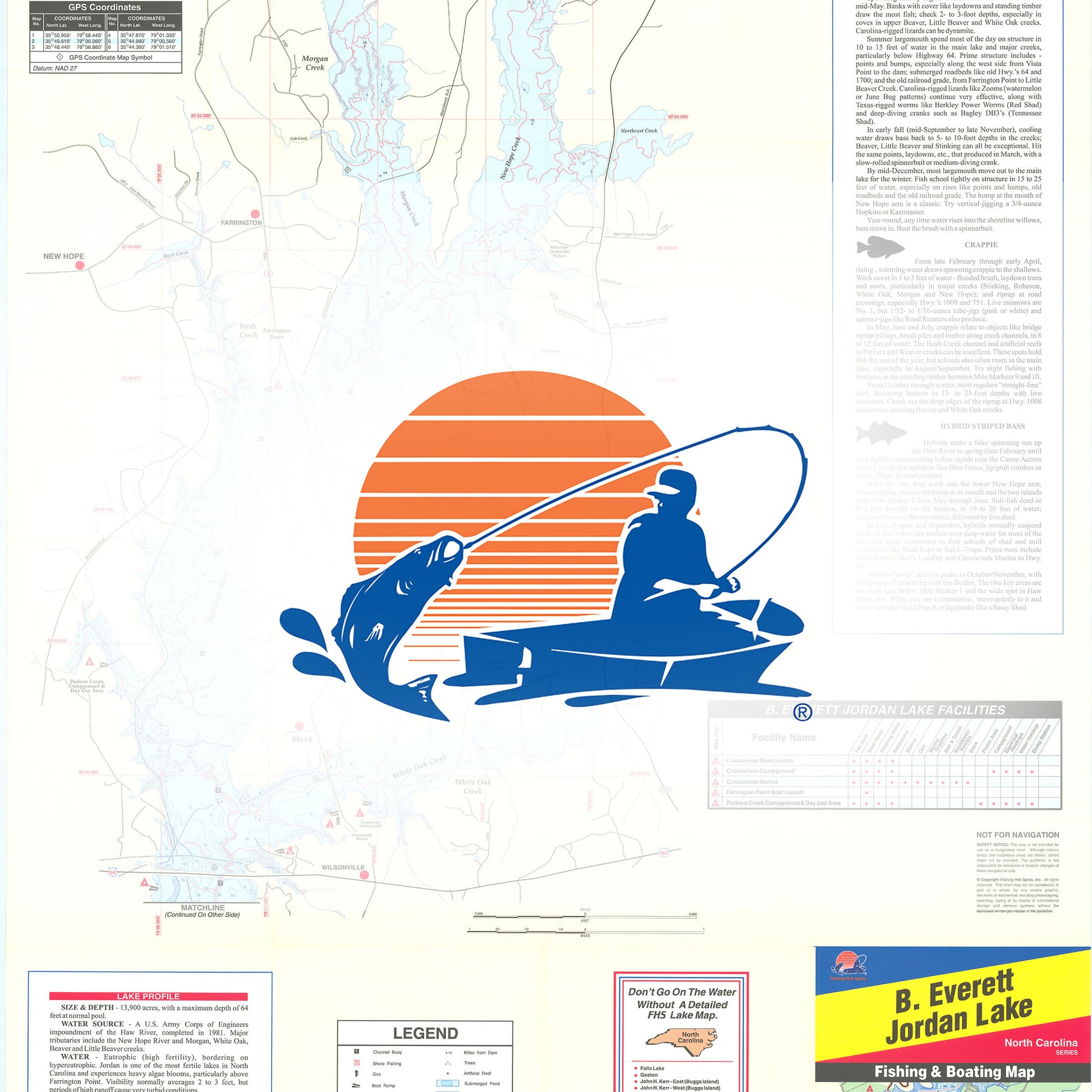 B. Everett Jordan Lake Fishing Map