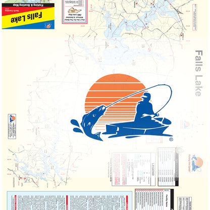 Falls Lake Fishing Map