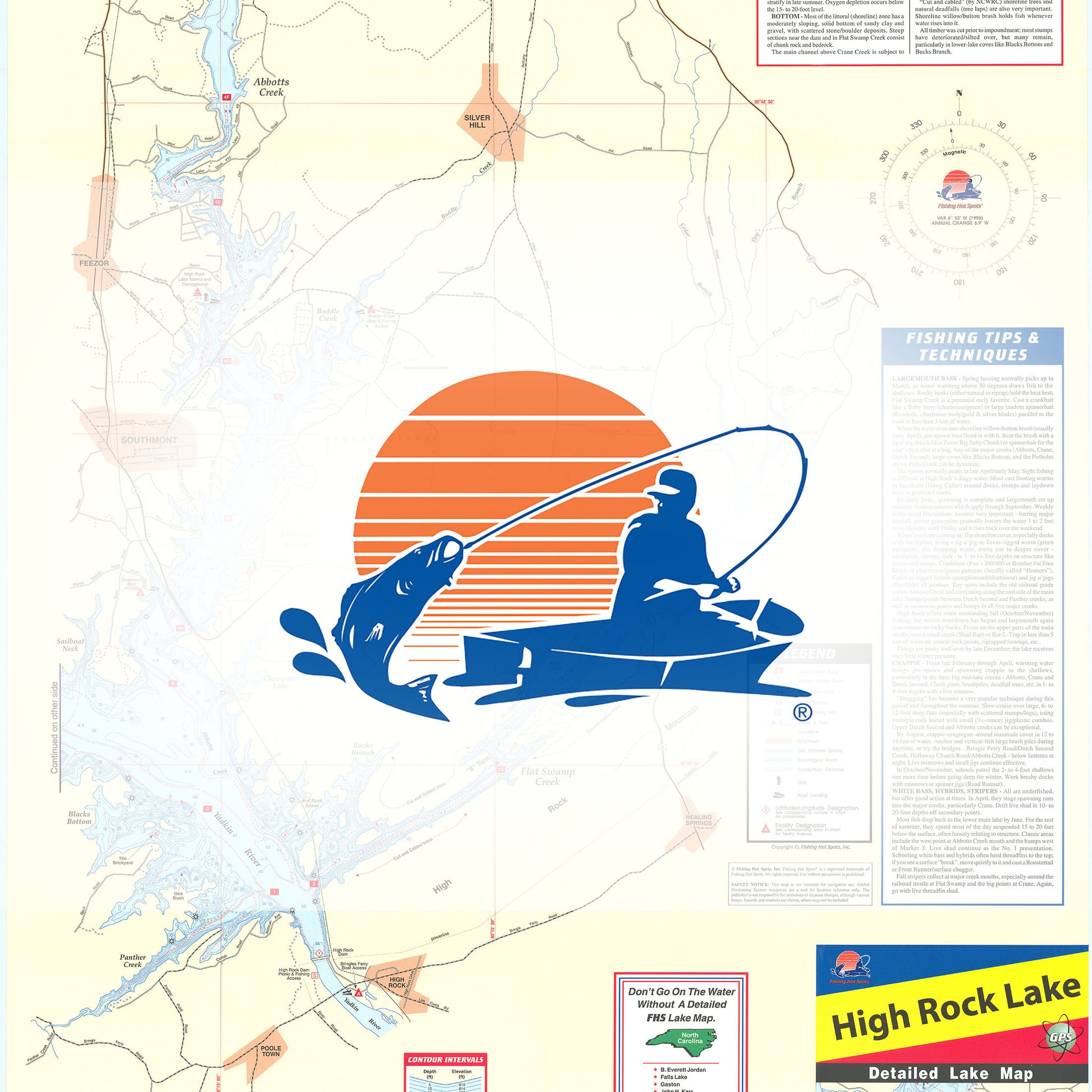 High Rock Lake Fishing Map