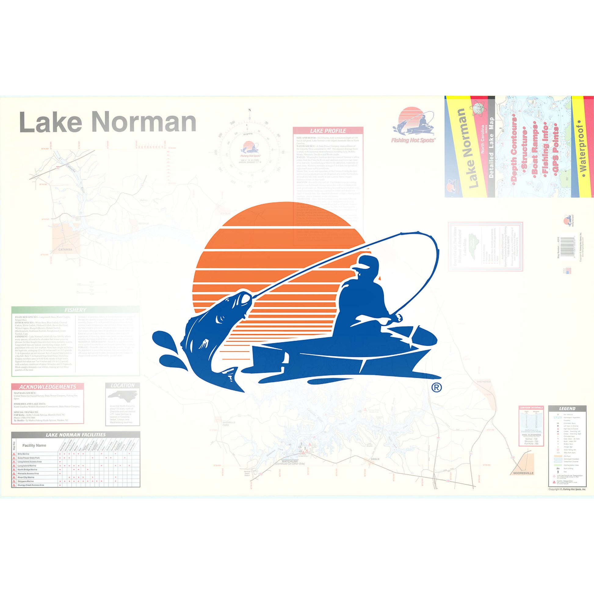 Norman Lake Fishing Map