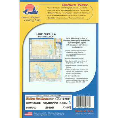 Lake Eufaula North Fishing Map (North of Hwy 9 bridge)