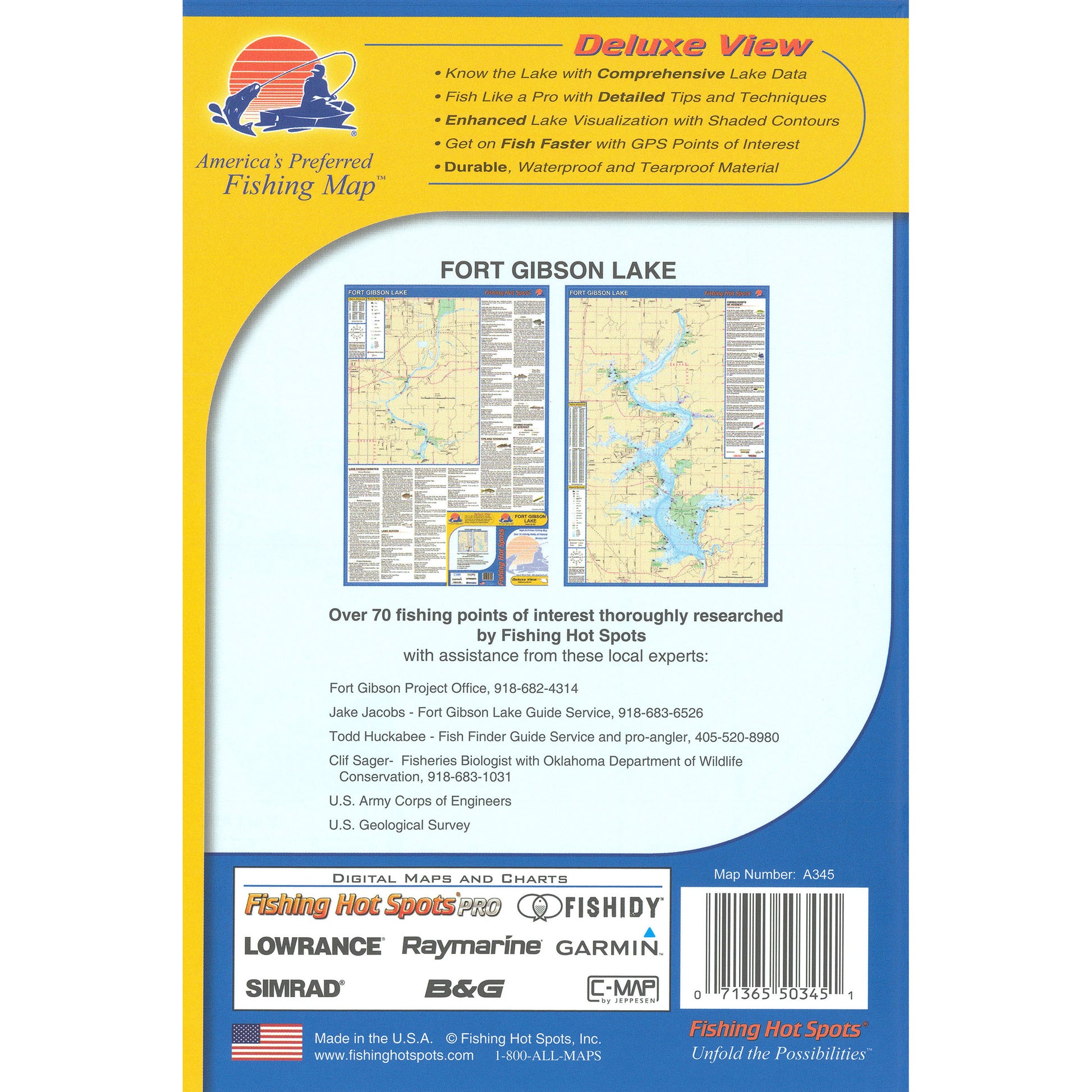 Fort Gibson Lake Fishing Map