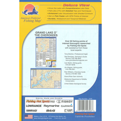 Grand Lake O' the Cherokees Fishing Map
