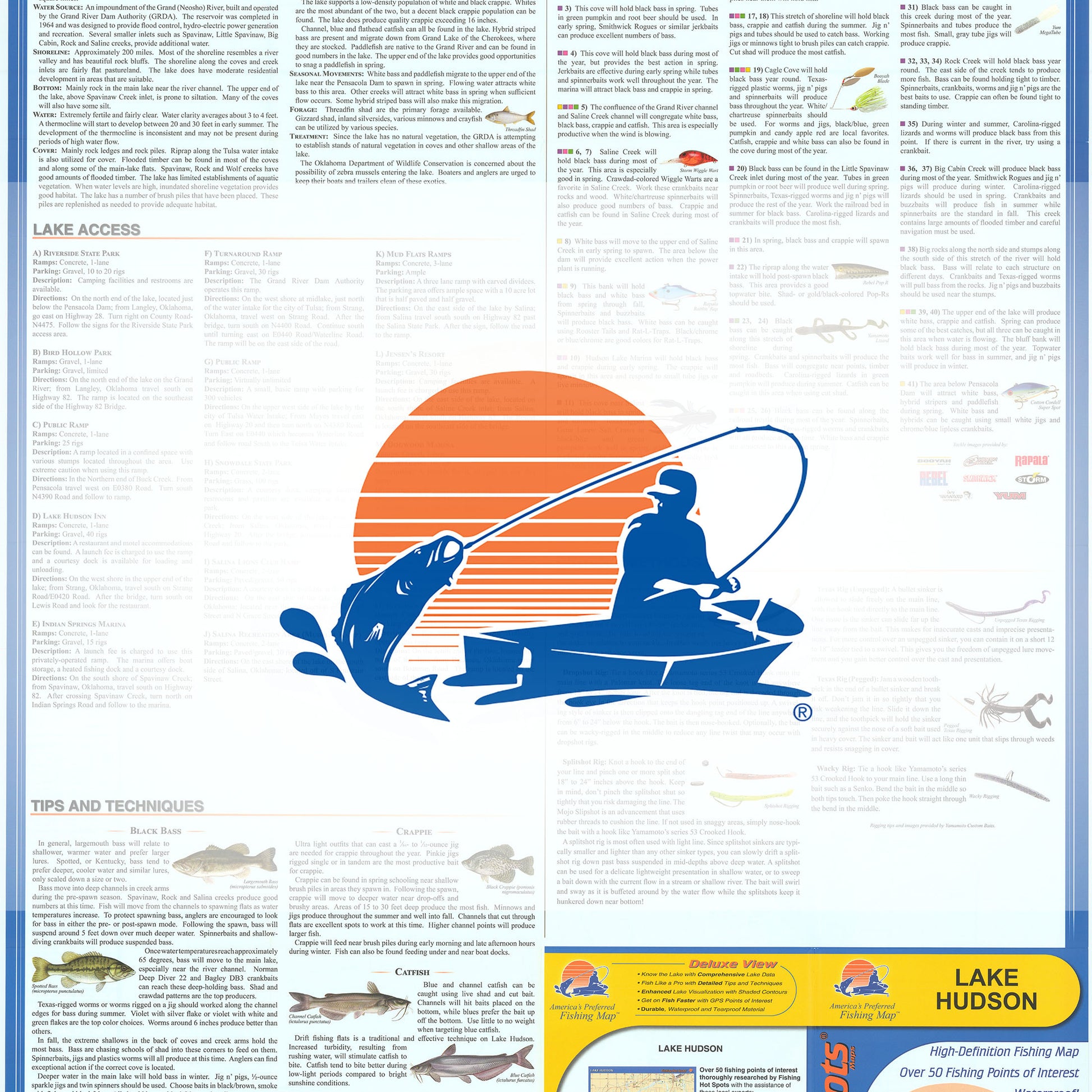Lake Hudson Fishing Map