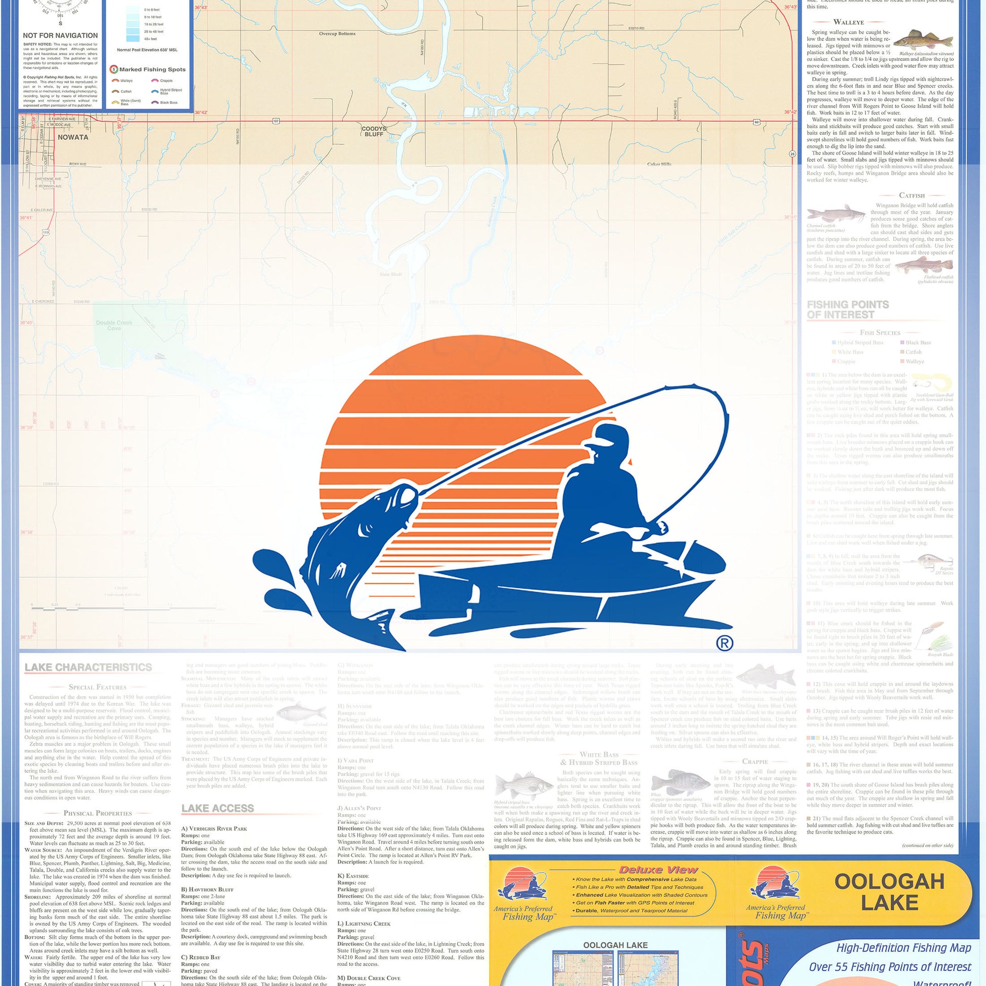 Oologah Lake Fishing Map