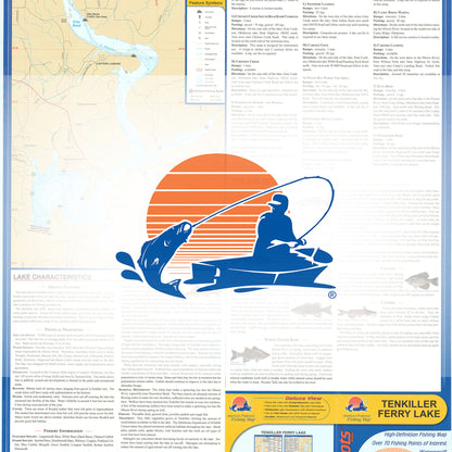 Tenkiller Ferry Lake (Oklahoma) Fishing Map