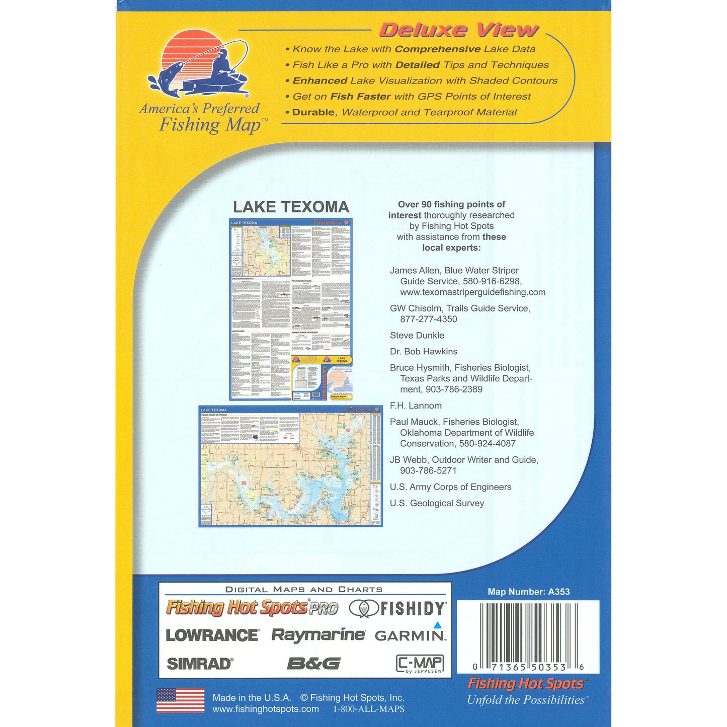 Lake Texoma Fishing Map