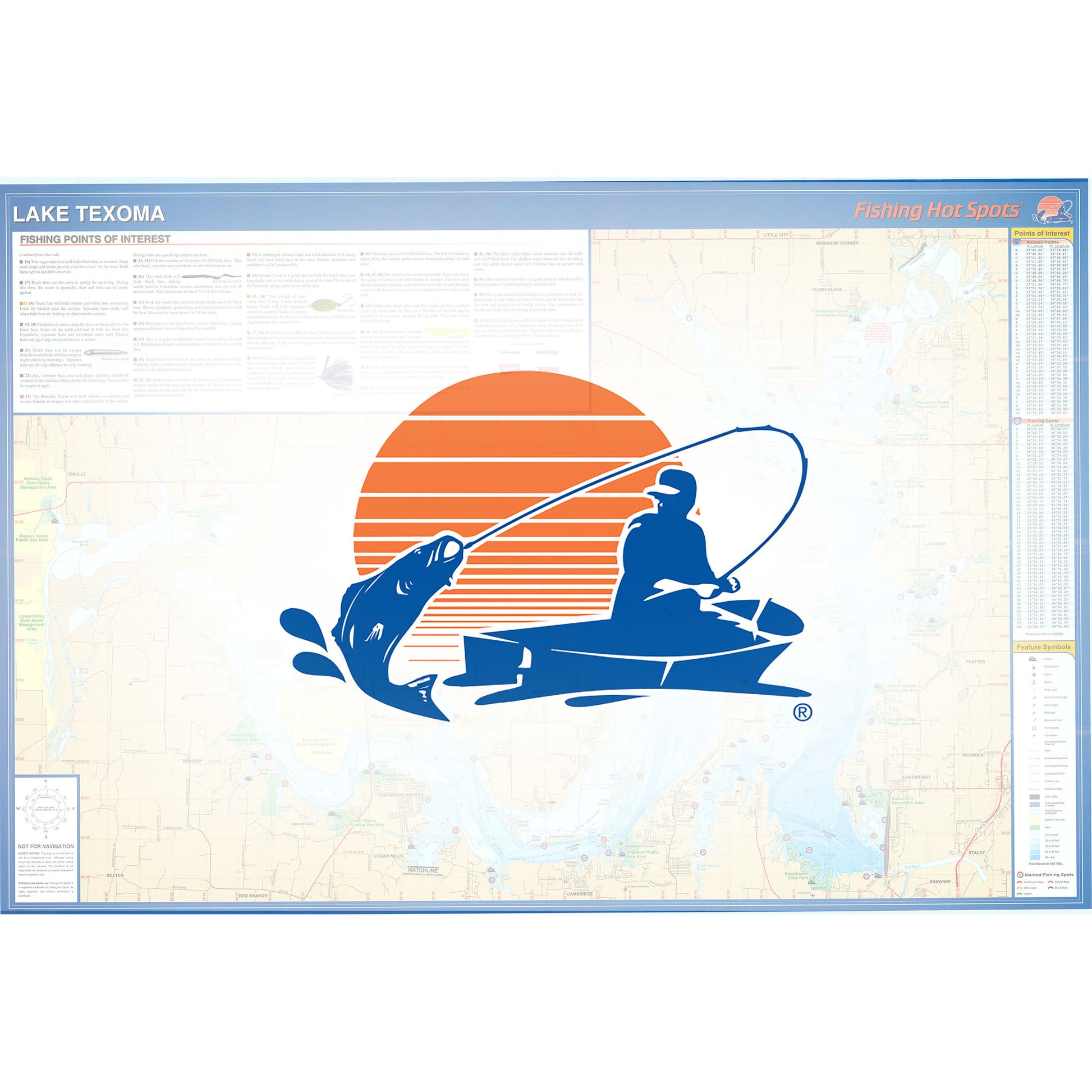 Lake Texoma Fishing Map