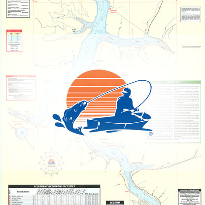 Allegheny Reservoir (Kinzua - PA/NY) Fishing Map