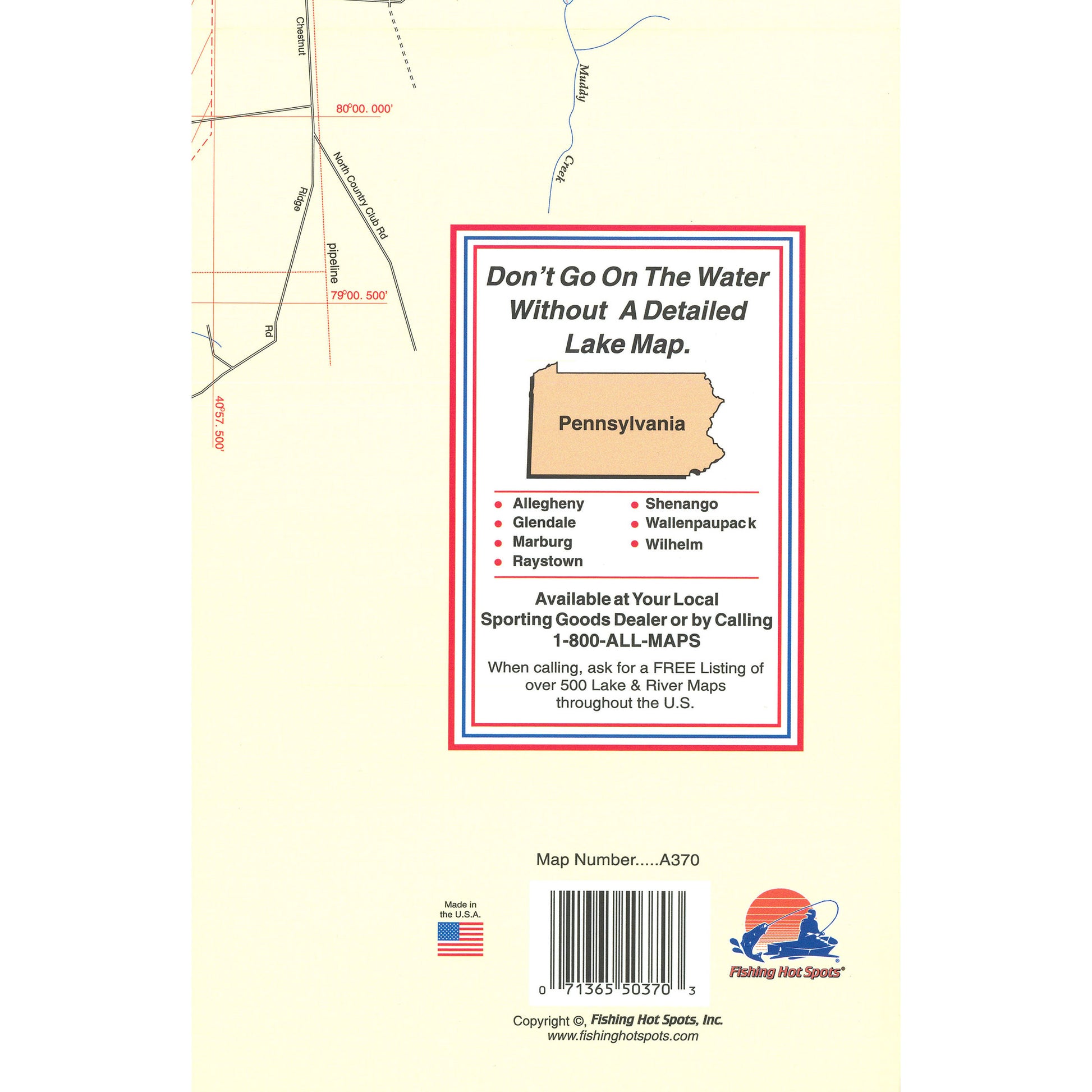 Lake Arthur, Pennsylvania fishing map