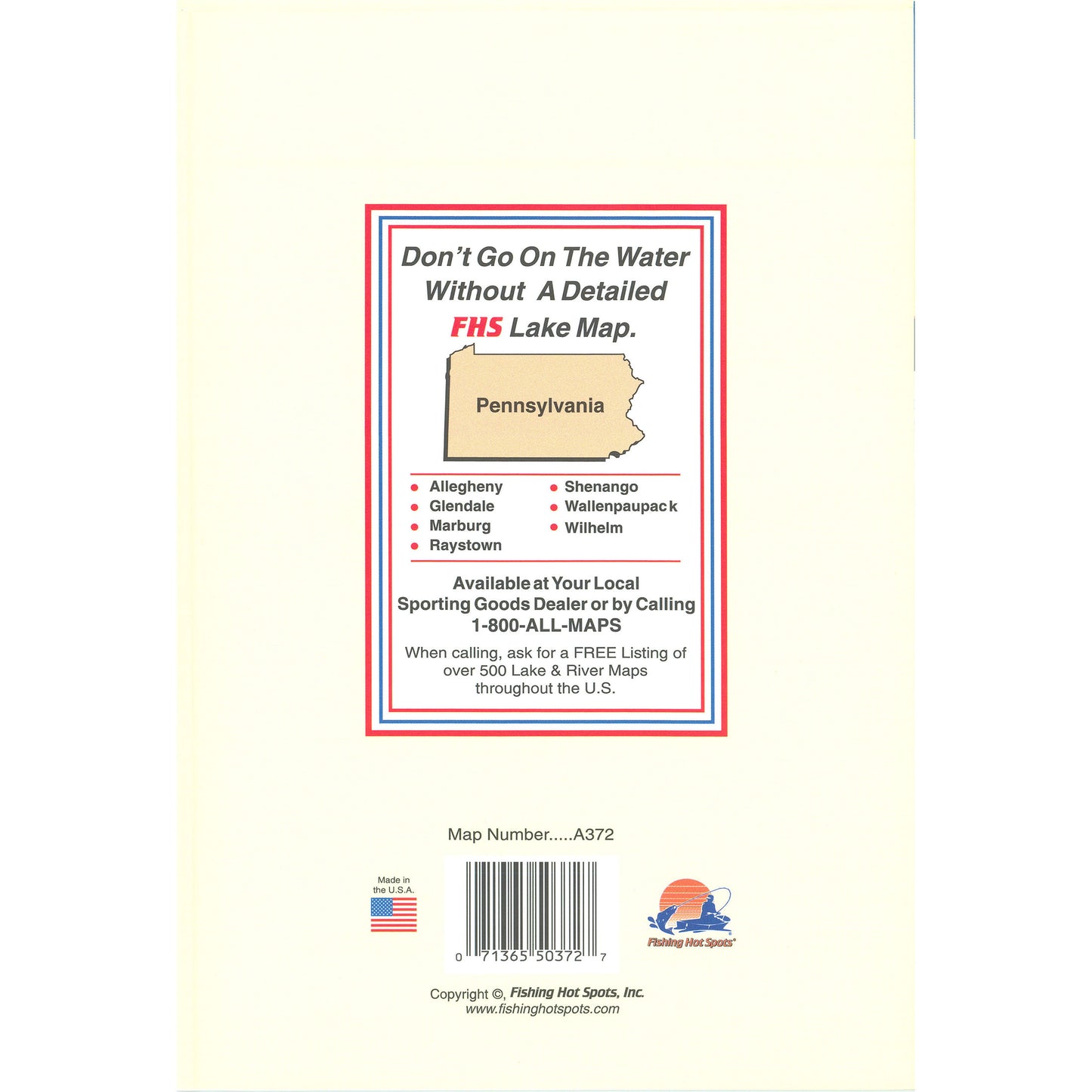 Lake Marburg Fishing Map