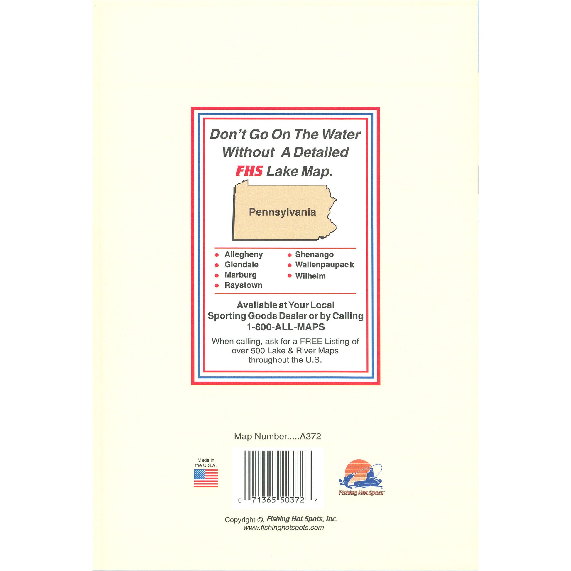 Lake Marburg Fishing Map