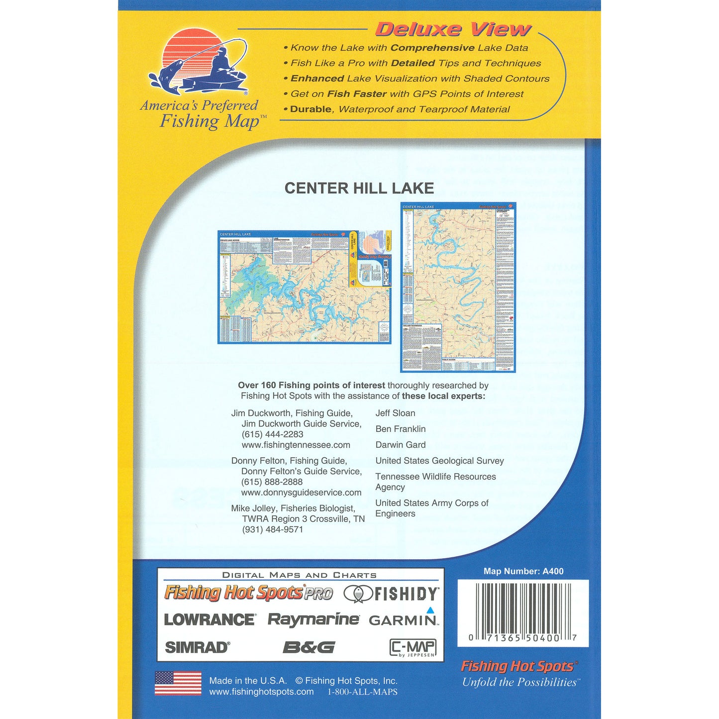 Center Hill Lake Fishing Map