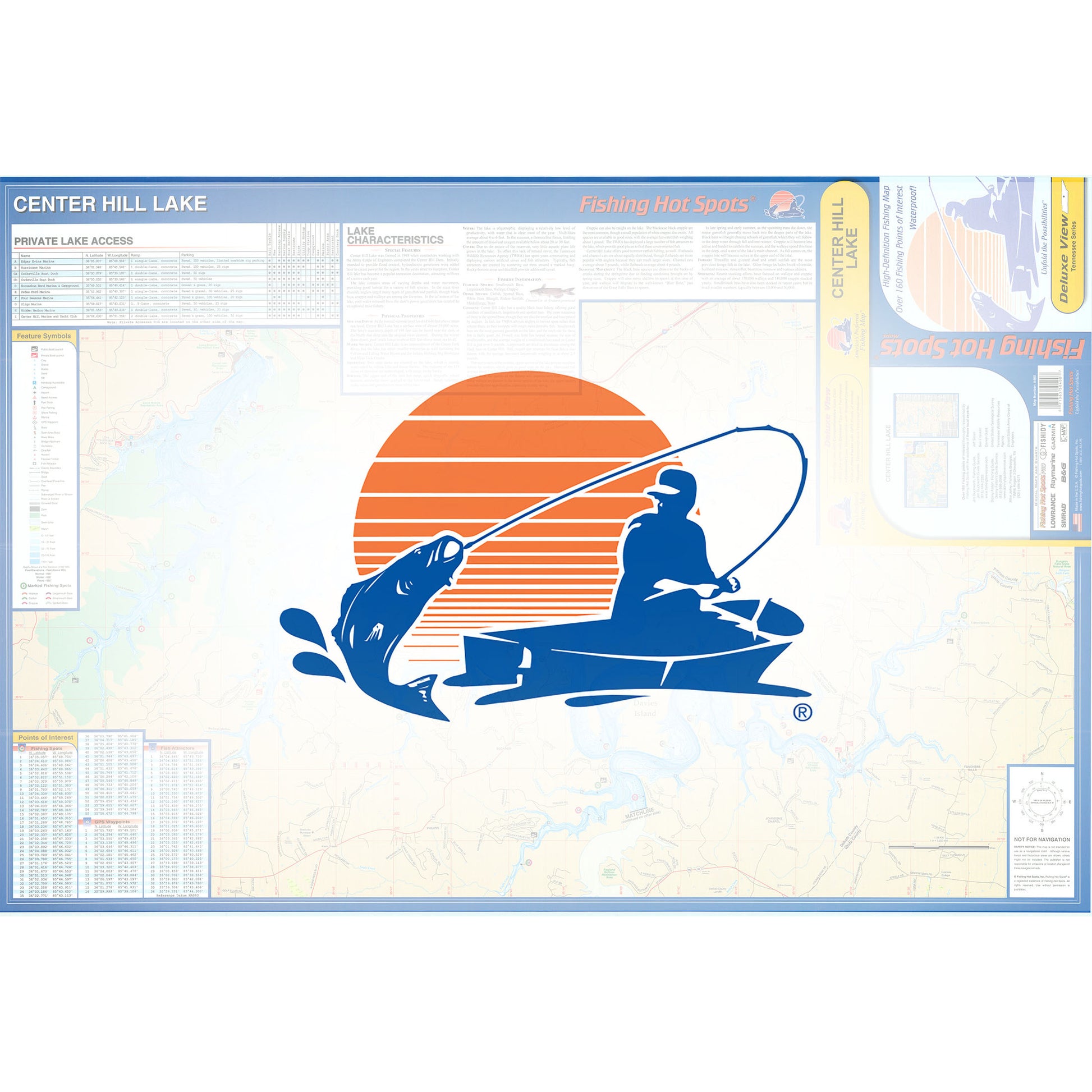 Center Hill Lake Fishing Map