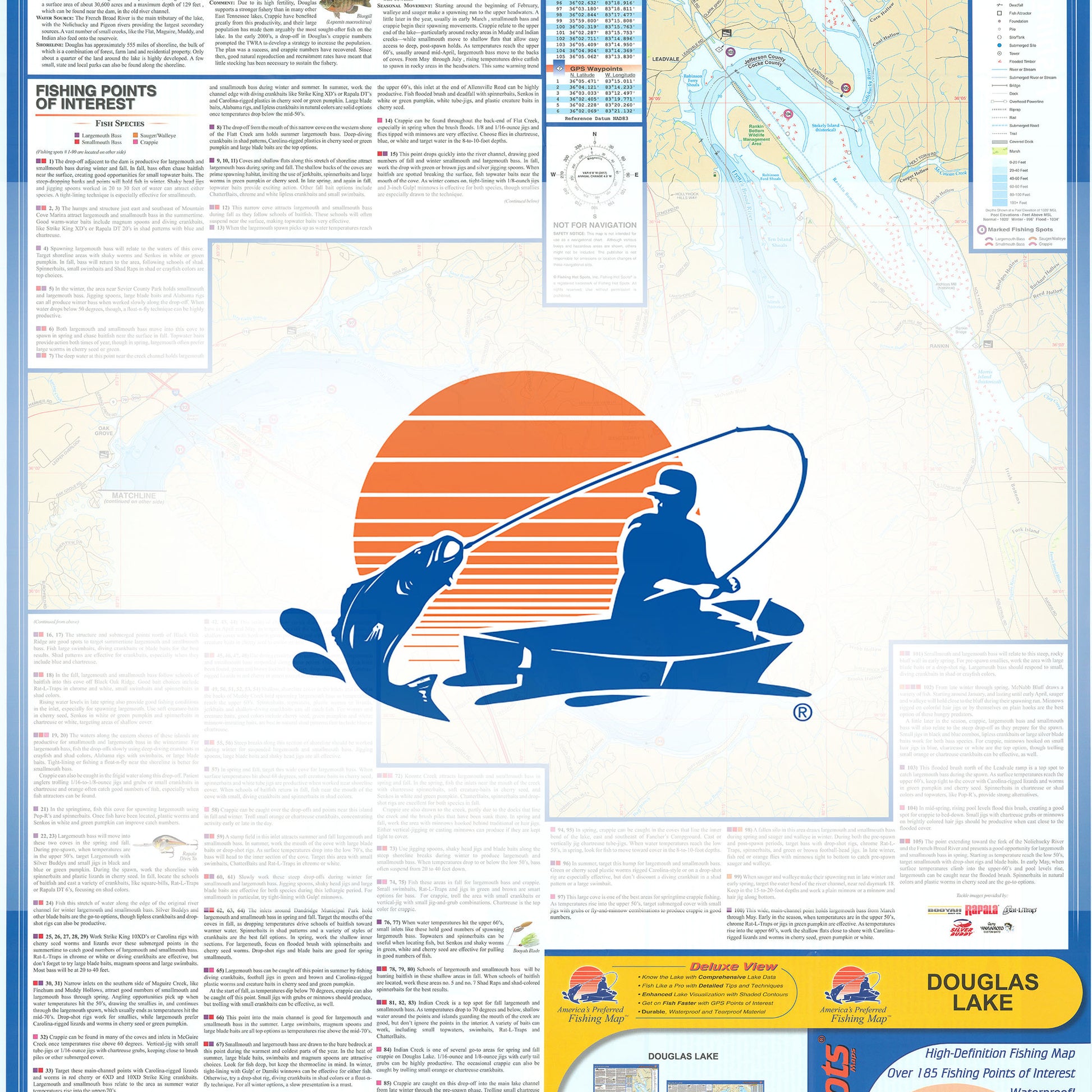 Douglas Lake Fishing Map