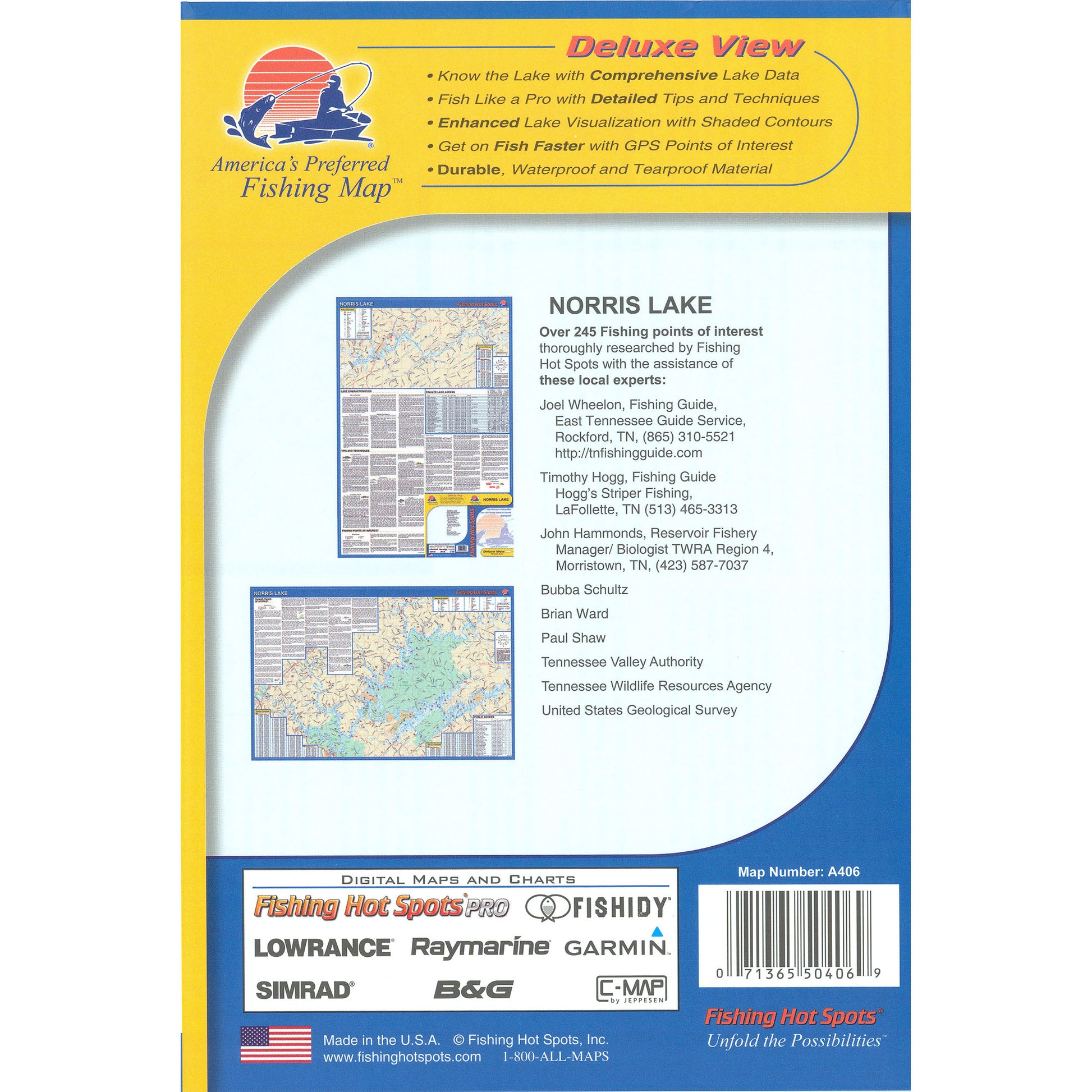 Norris Lake Fishing Map