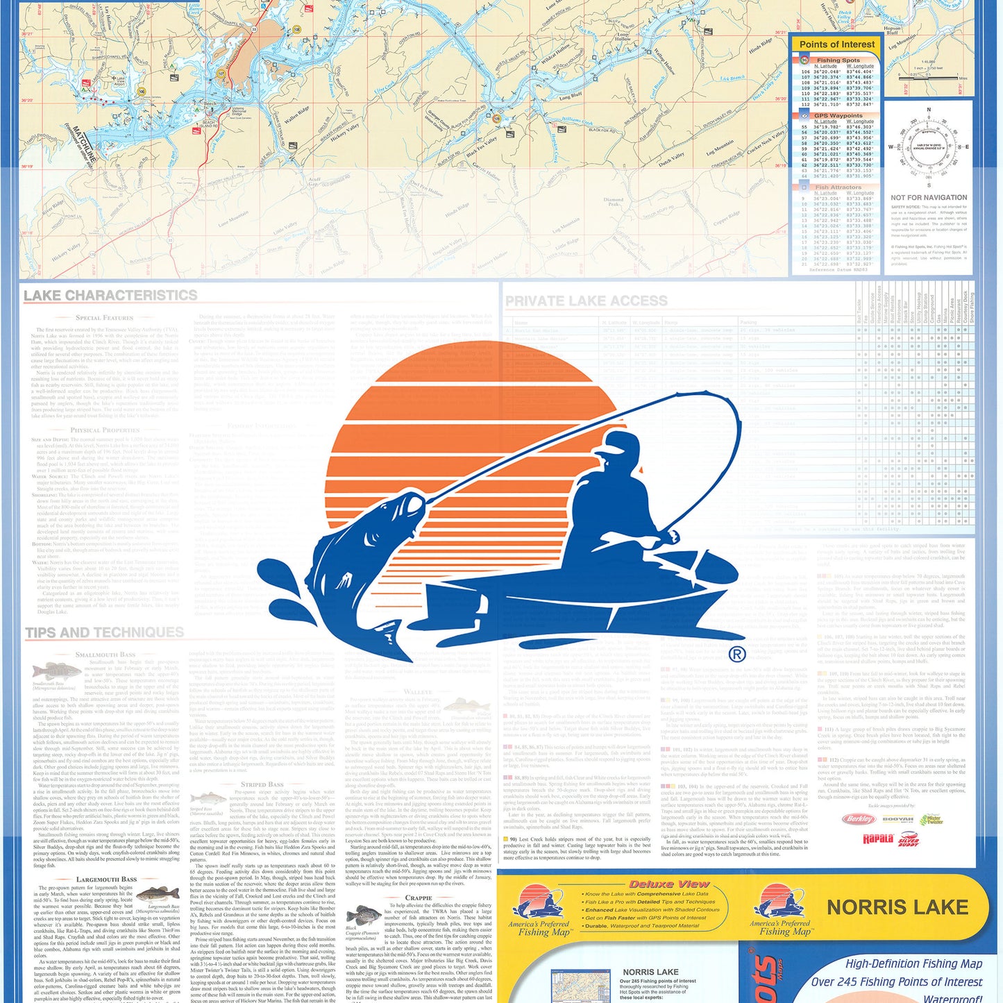 Norris Lake Fishing Map